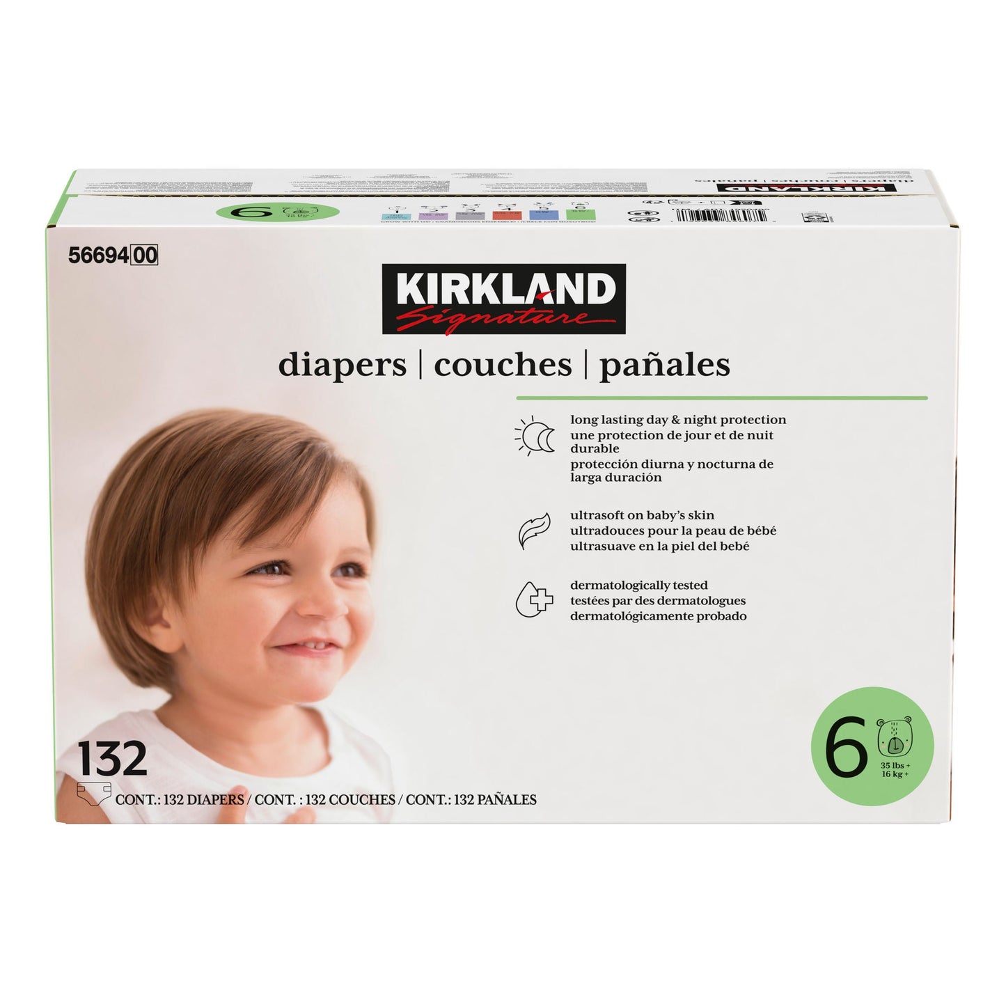 Kirkland Signature Diapers size 6, pack of 132 - image 1