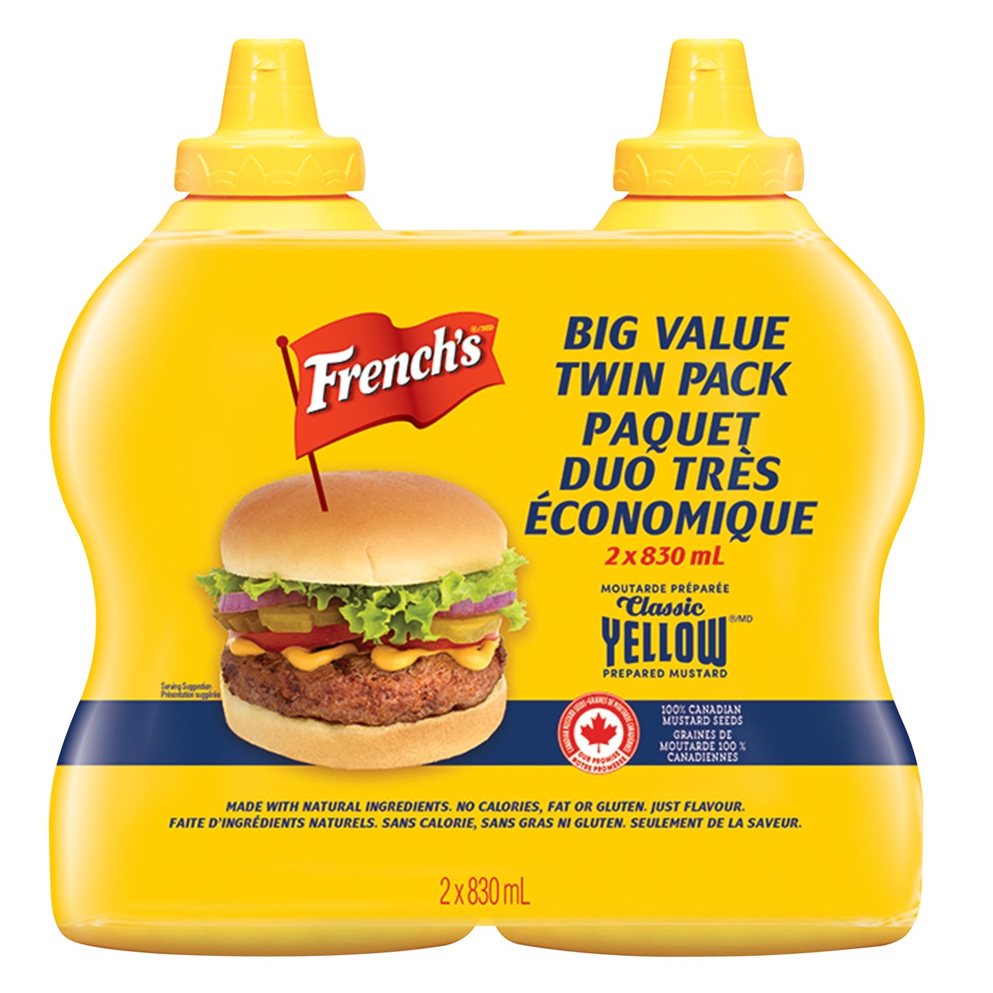 French's Yellow Mustard, 2 × 830 mL - image 2