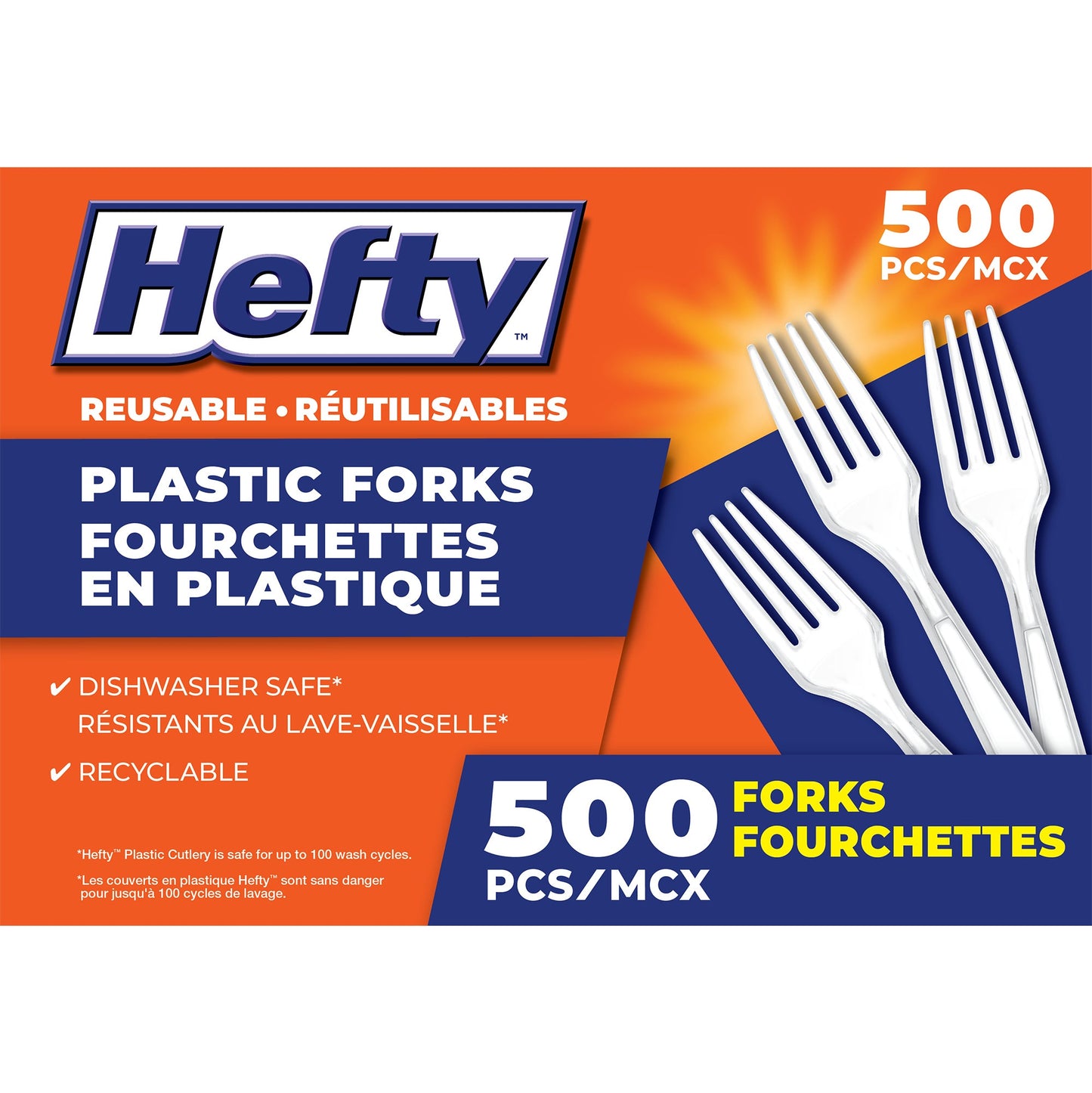Hefty Plastic Forks, Pack of 500 - image 1