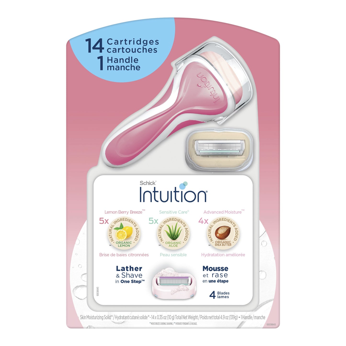 Schick Intuition Razor and Refill Variety Pack, 1 handle + 14 cartridges - image 1
