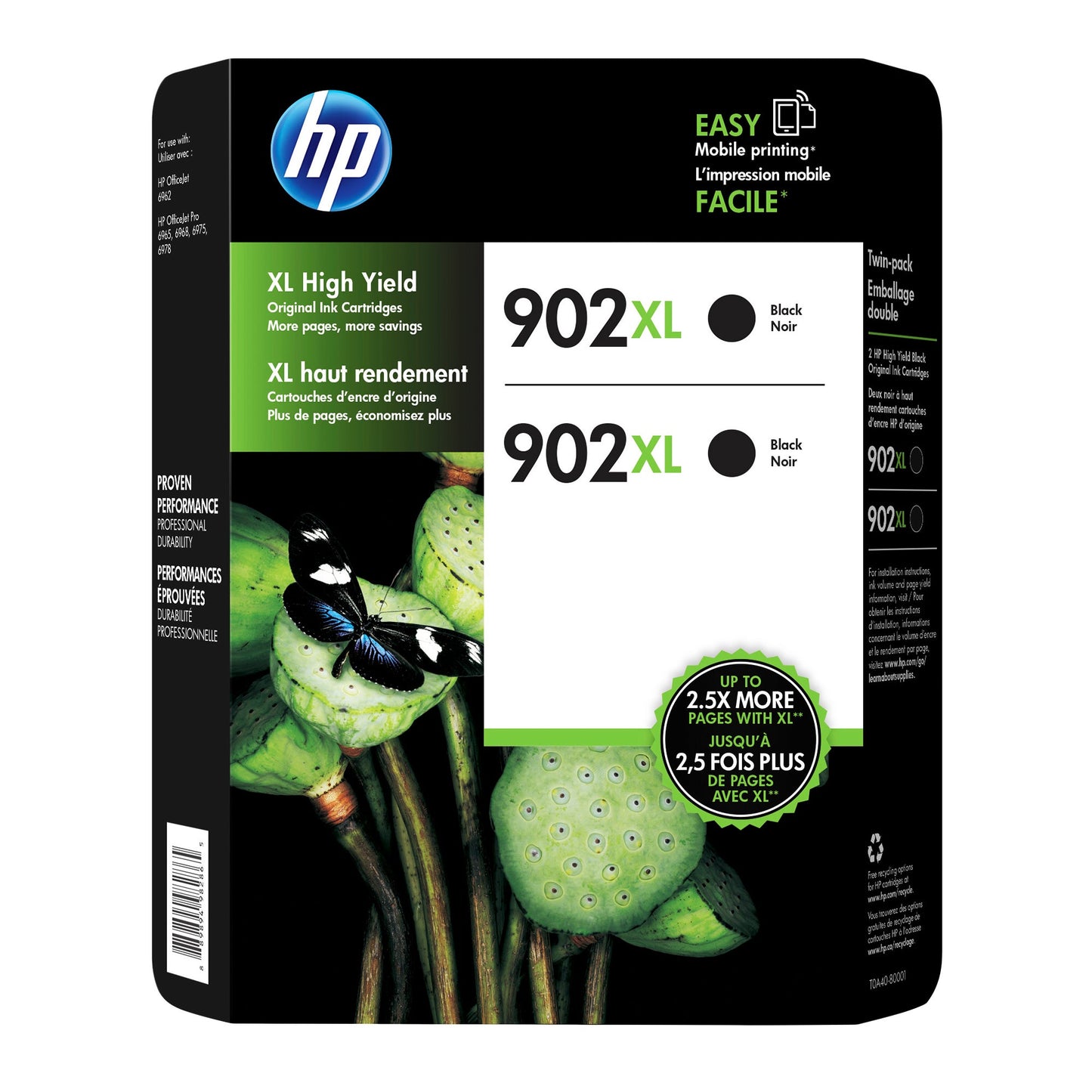 HP 902XL Black Ink Cartridges, Pack of 2 - image 1