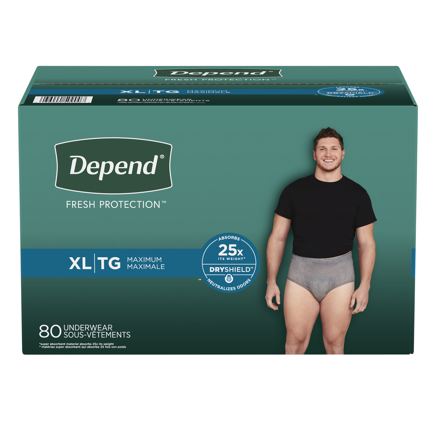 Depend Men's Maximum Absorbency Underwear, X-large - image 2
