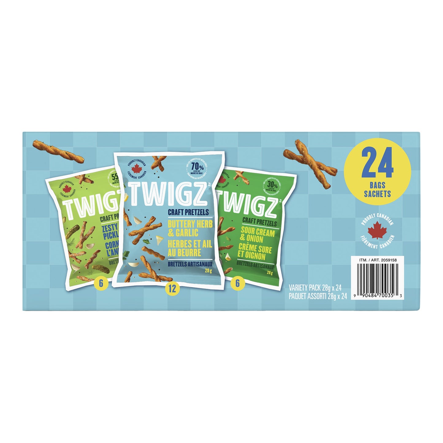 Twigz Pretzels Variety Pack, 24 × 28 g — product image