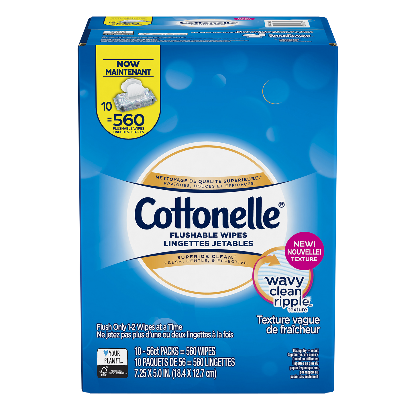 Cottonelle Flushable Wipes, 10 packs of 56 - image 5
