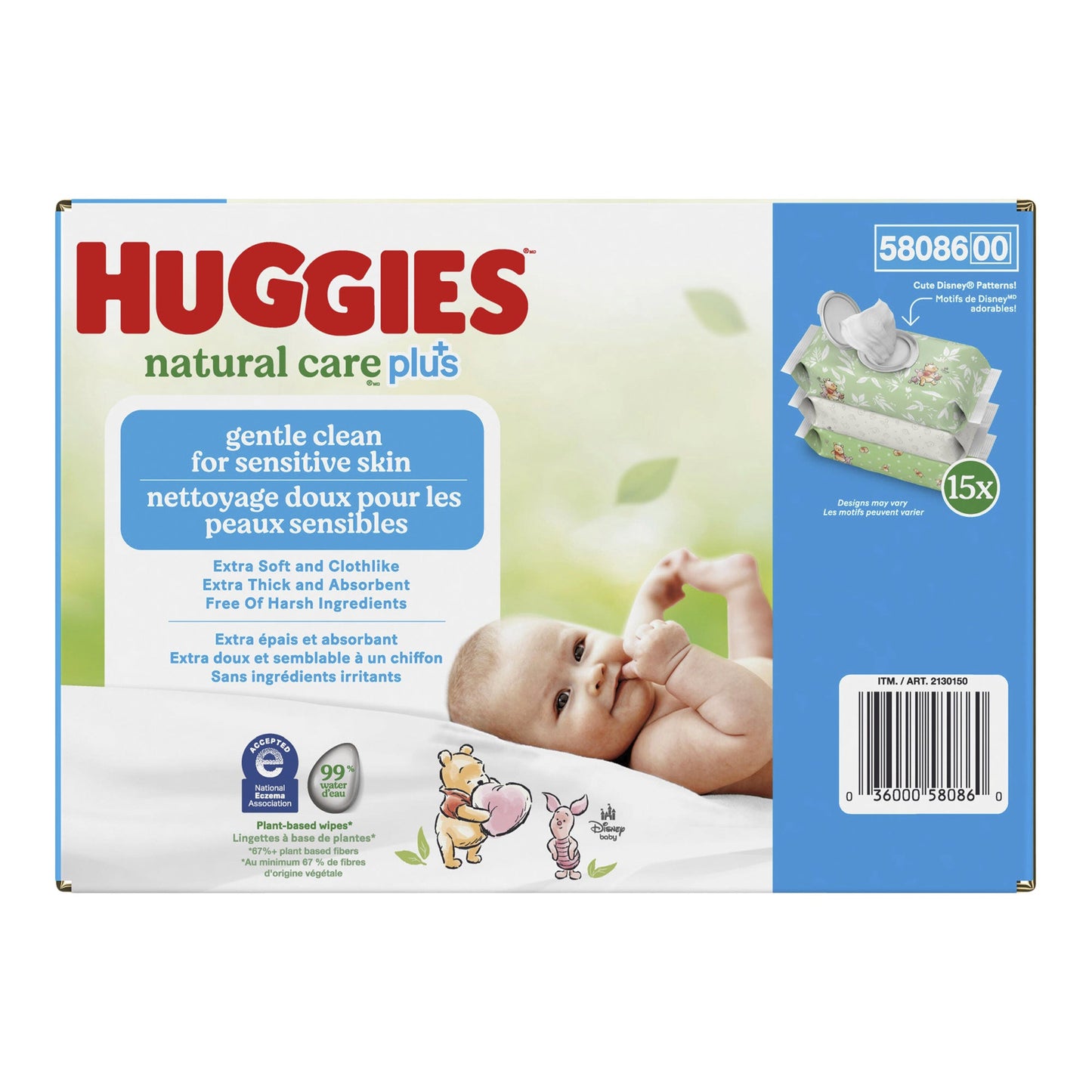 Huggies Natural Care Plus Wipes, 15-packs of 72 - image 3