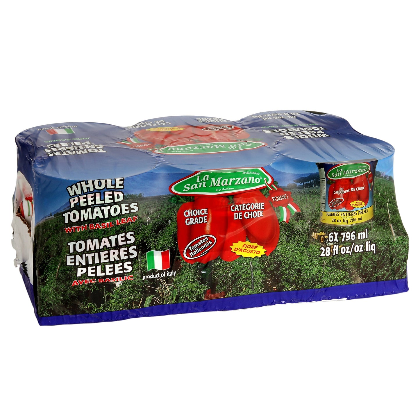La San Marzano Whole Peeled Italian Tomatoes, 6 × 796 mL - image 2