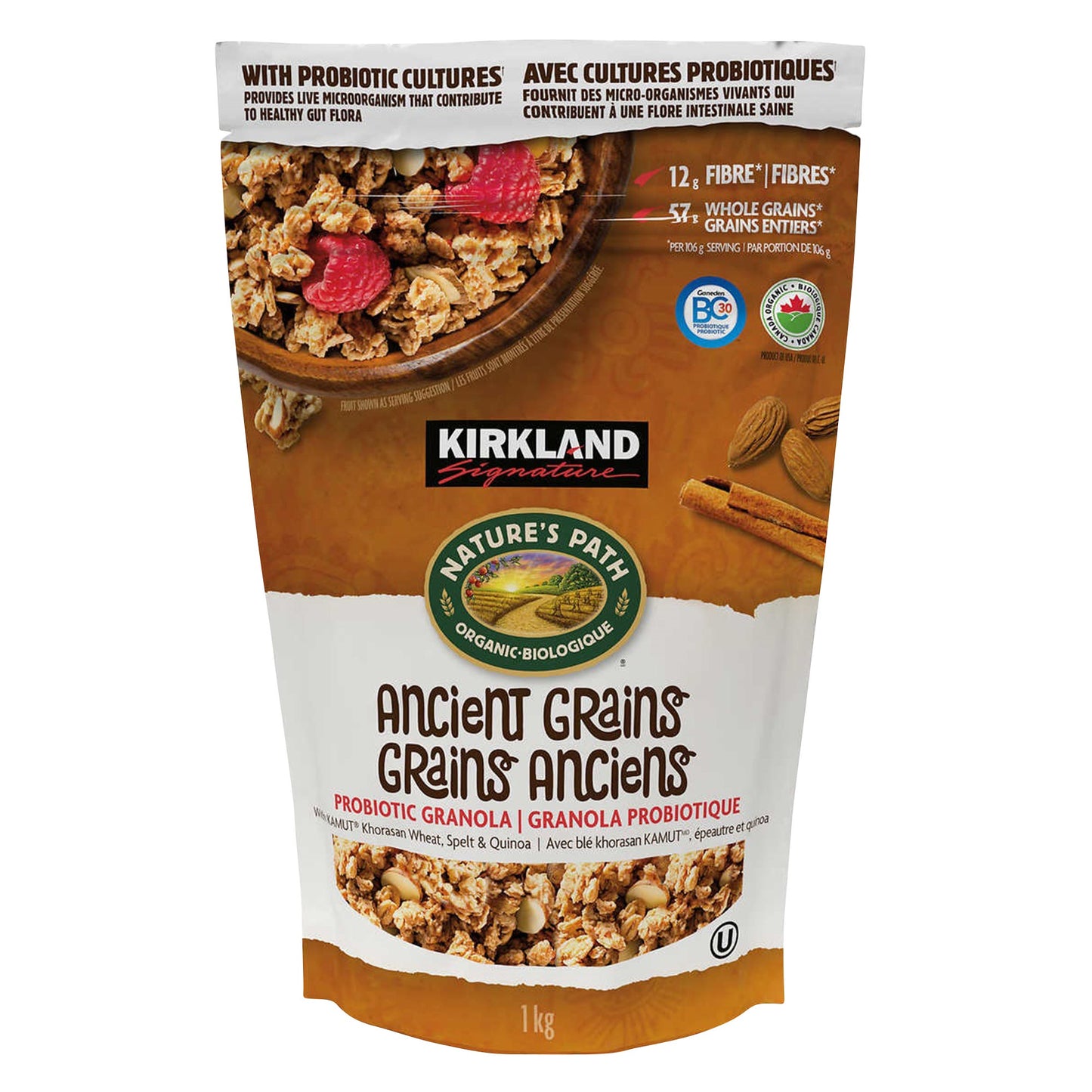 Kirkland Signature Organic Ancient Grains with Probiotic Granola, 1 kg - image 1