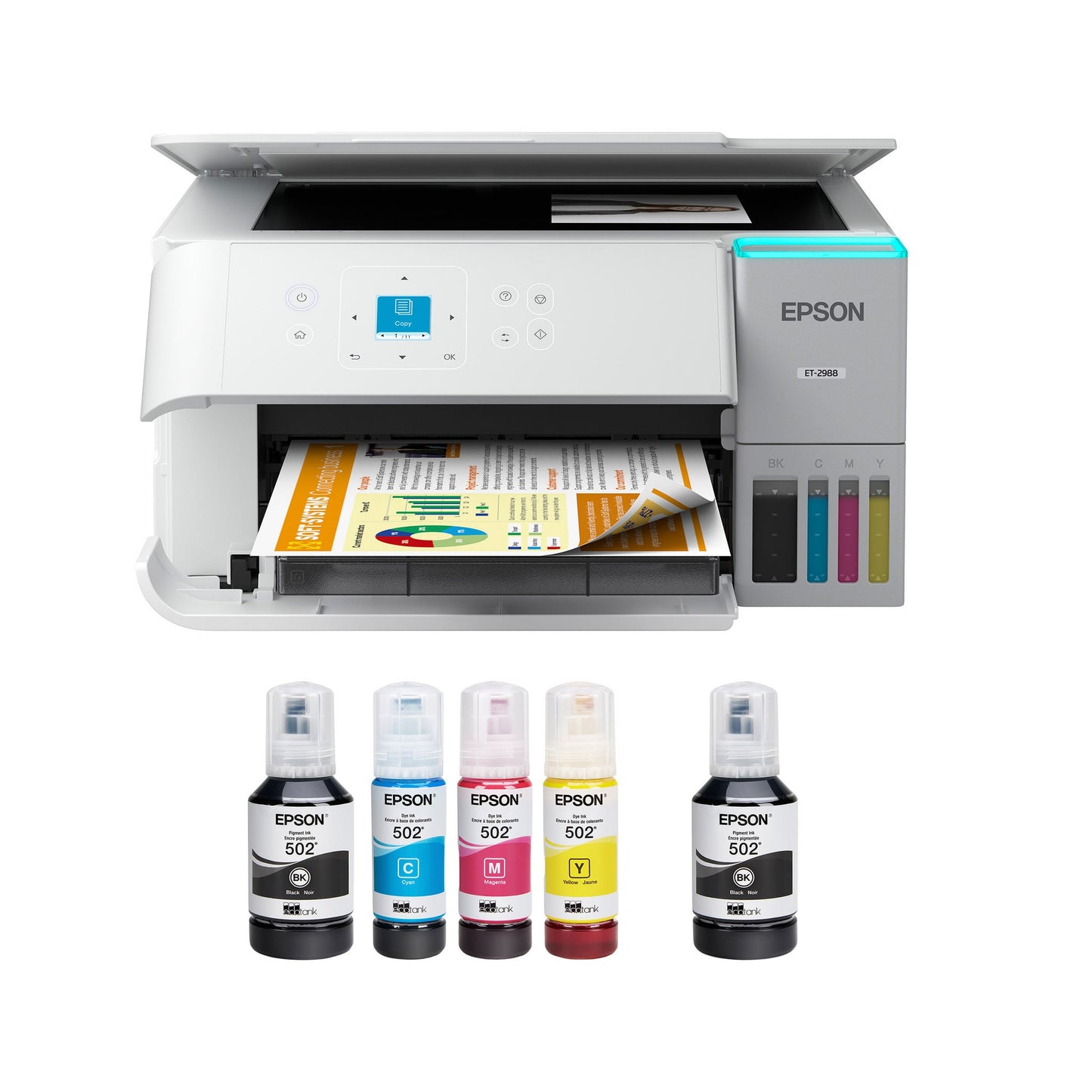 Epson EcoTank ET-2988 All-in-One Colour Supertank Printer with Bonus Black Ink Bottle - image 1