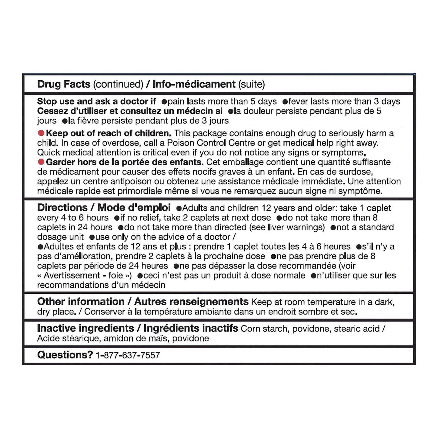 Kirkland Signature Acetaminophen 500 mg, 500 caplets - image 3