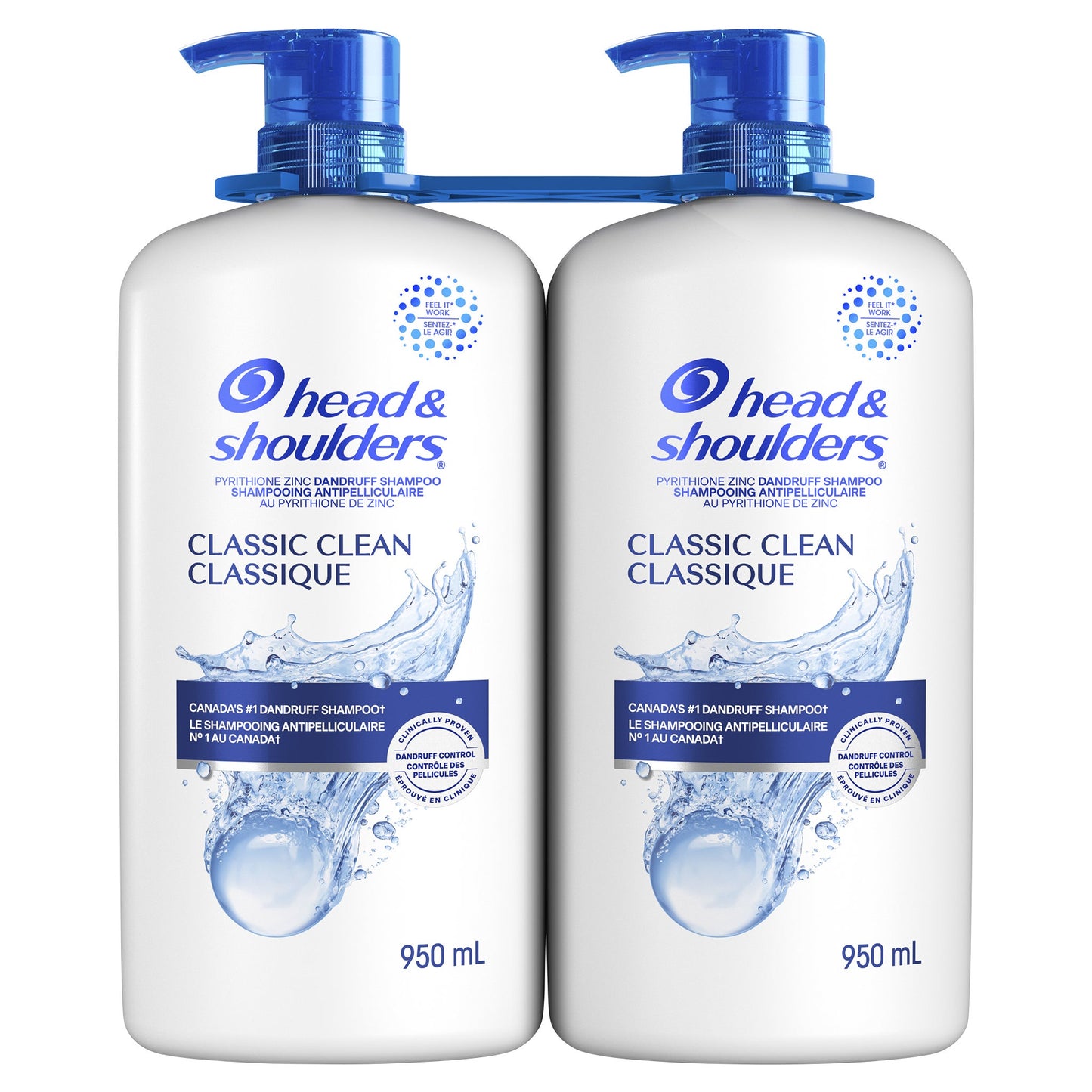 Head and Shoulders Classic Clean Anti-dandruff Shampoo, 2 × 950 mL - image 1
