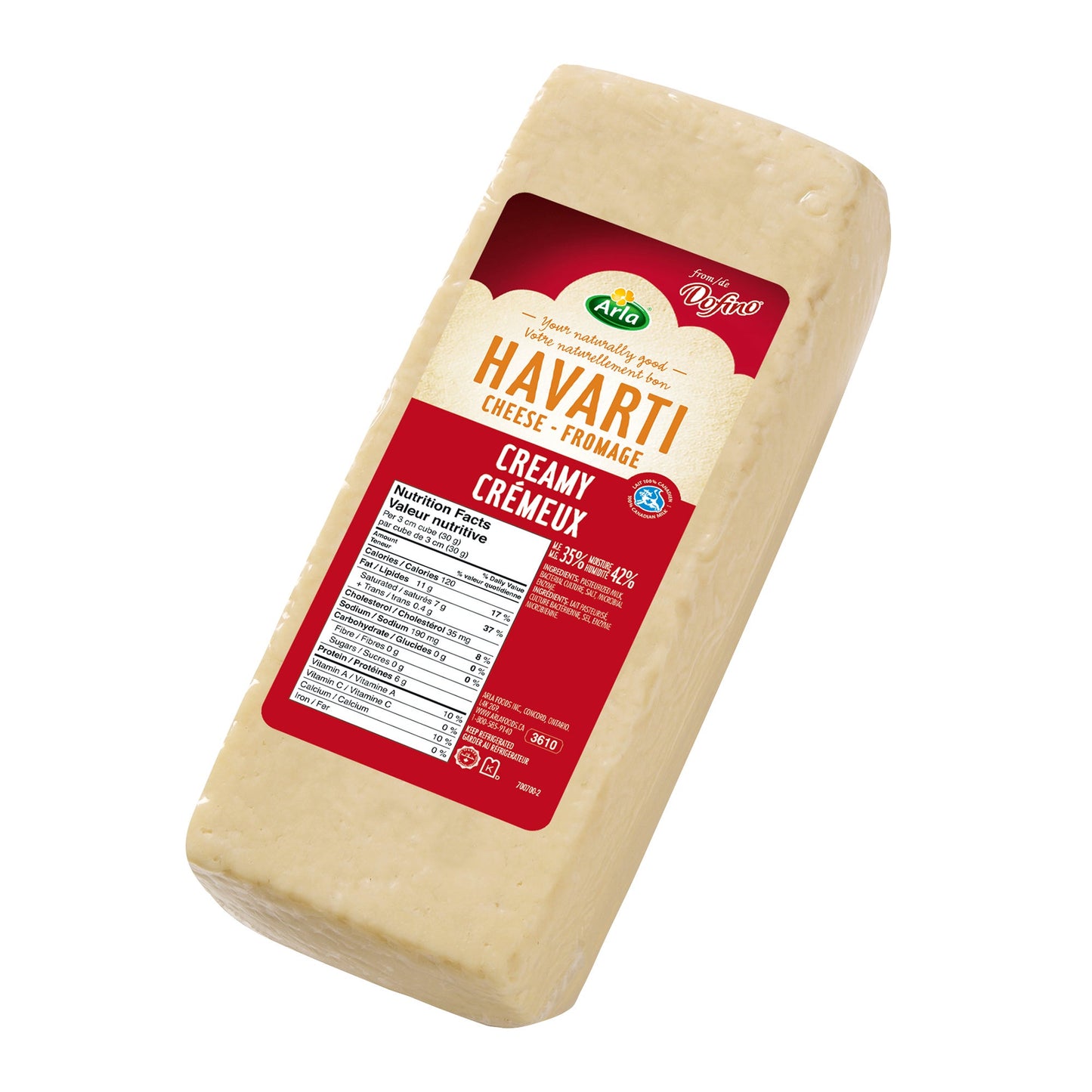 Arla Havarti Creamy Cheese, 4.2 kg average weight* - image 1