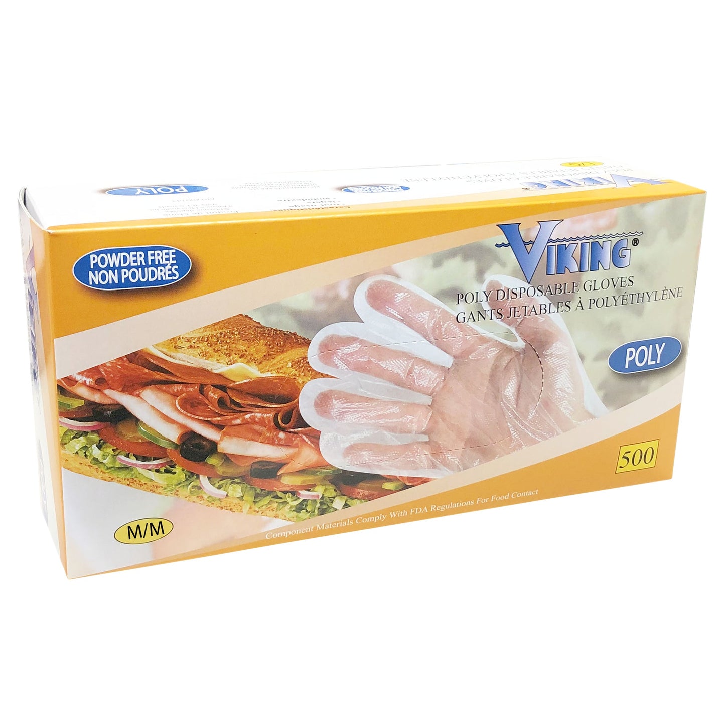 Viking – Polyethylene Disposable Gloves, Medium, 20 packs of 500 - image 1