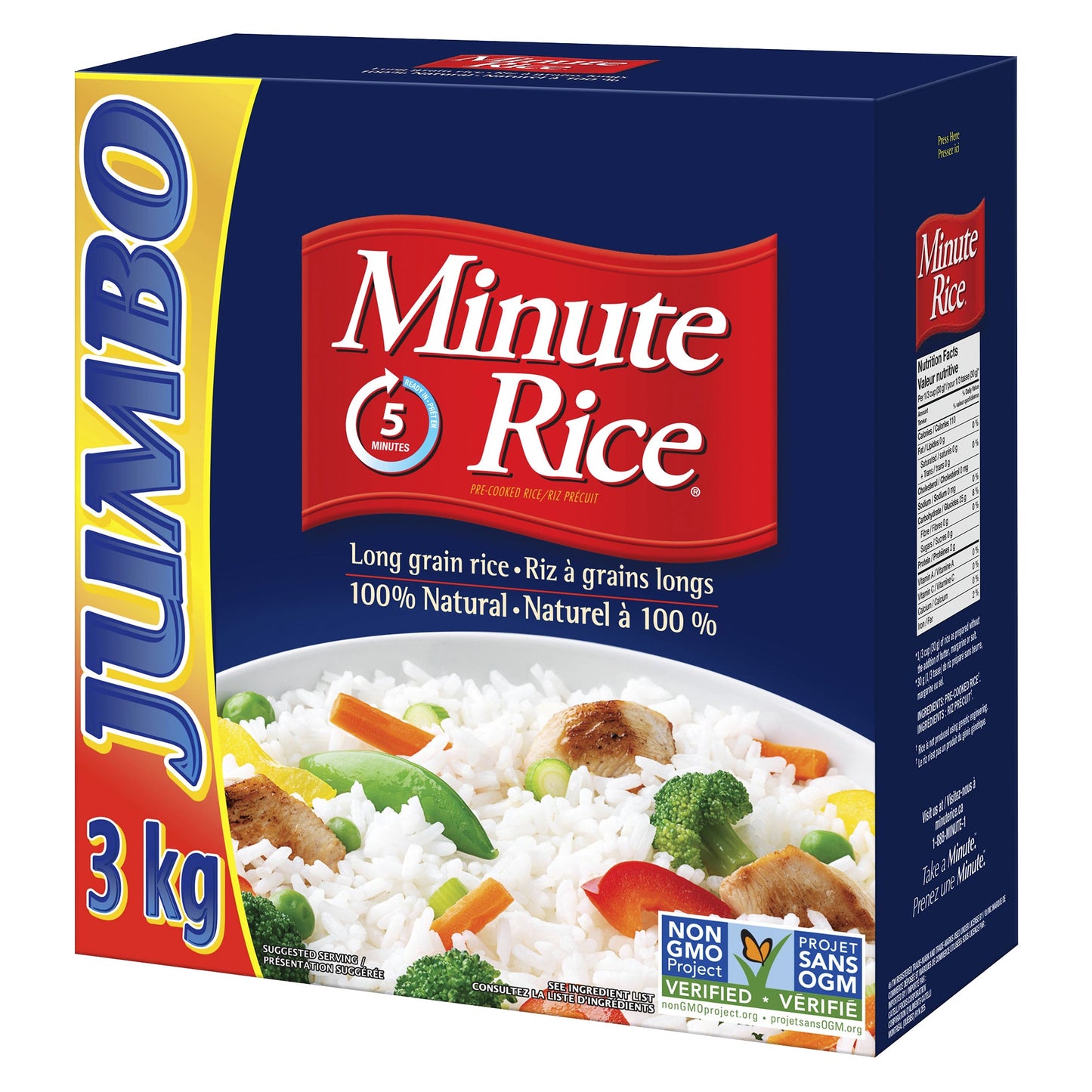 Minute Rice Long Grain Rice, 3 kg - image 1