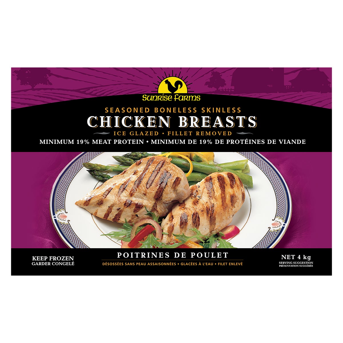 Sunrise Farms Frozen Chicken Breasts, 4 kg - image 1
