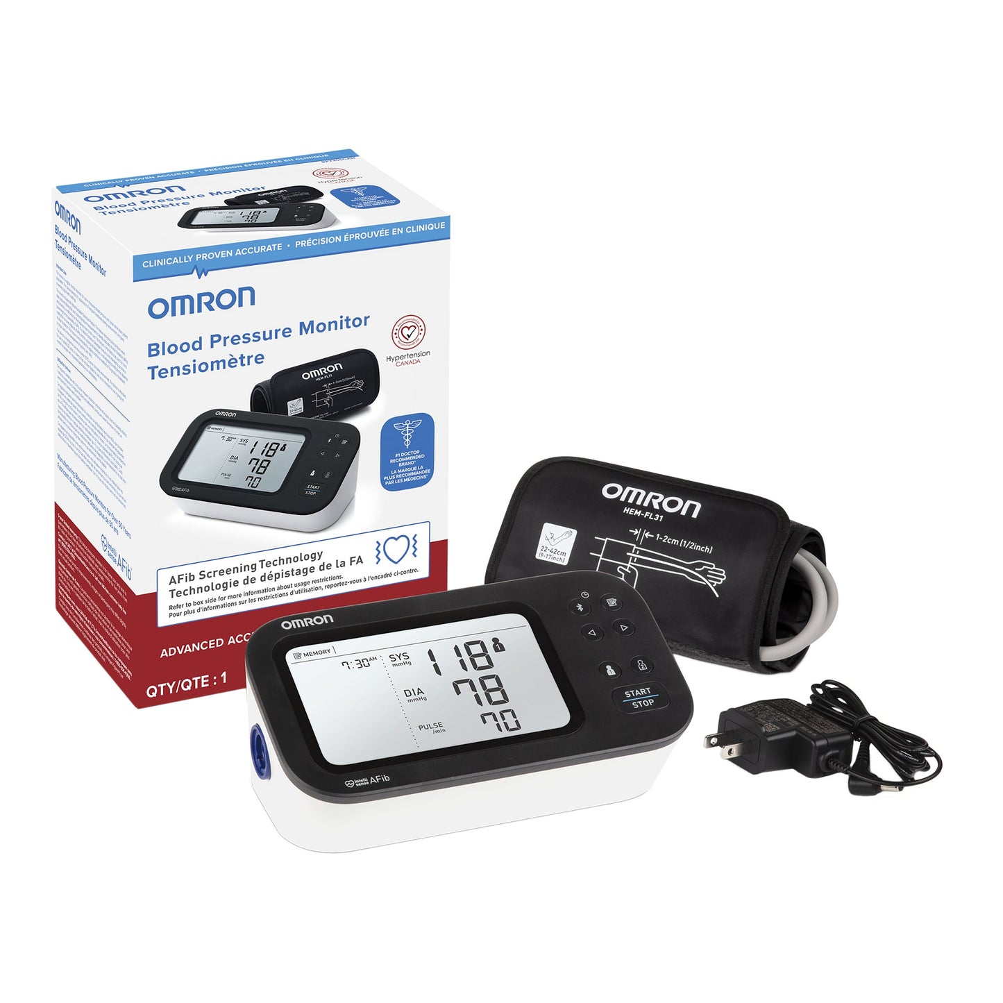 Omron BP-7365 Blood Pressure Monitor with Afib Screening technology - image 1