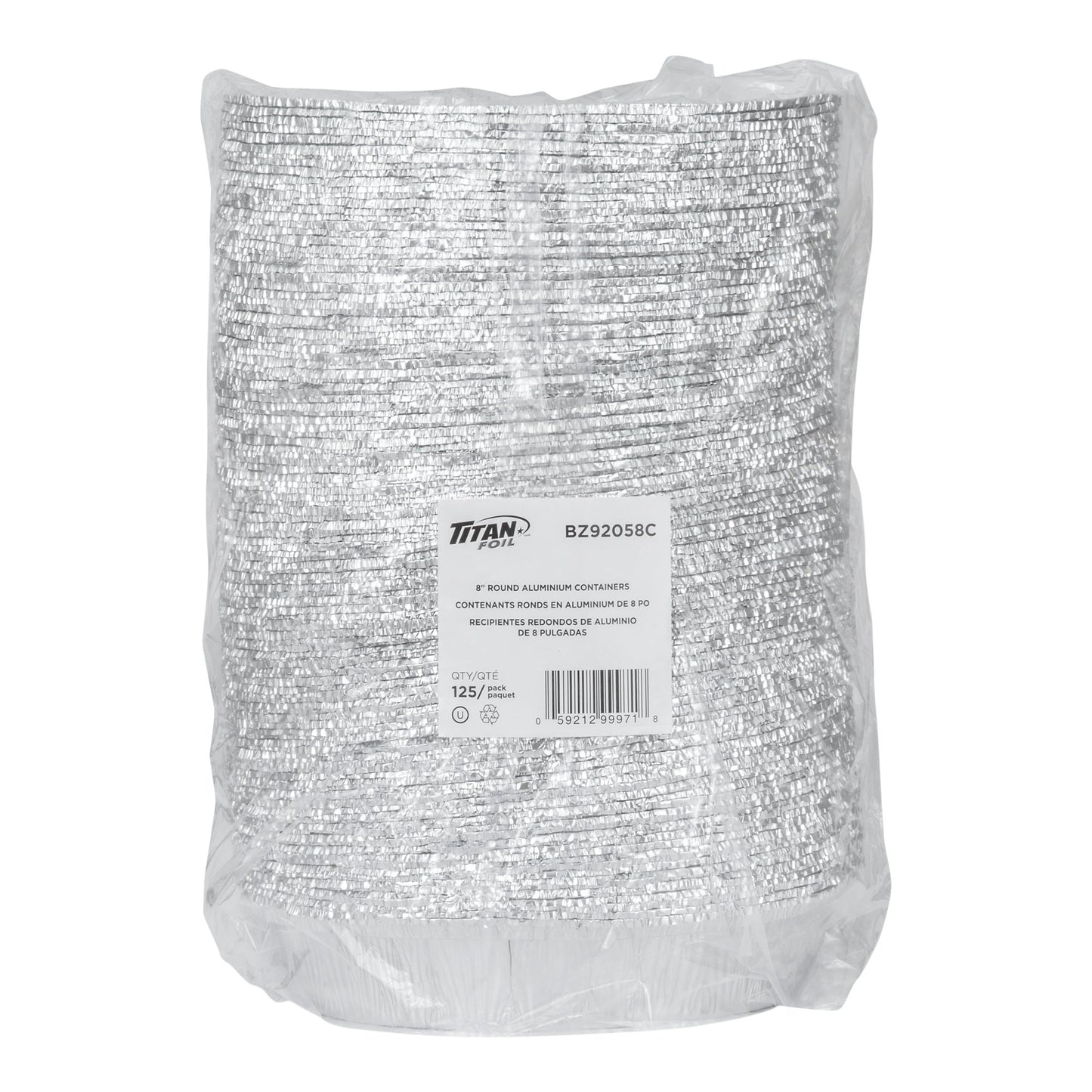 Titan 8" Round Aluminum Container, Pack of 500 - image 3