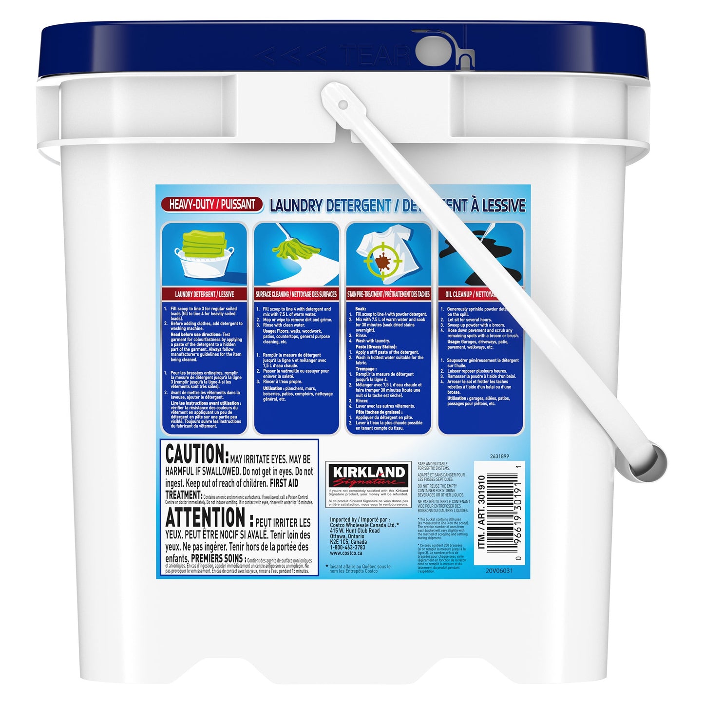 Kirkland Signature Institutional Laundry Detergent, 200 wash loads - image 2