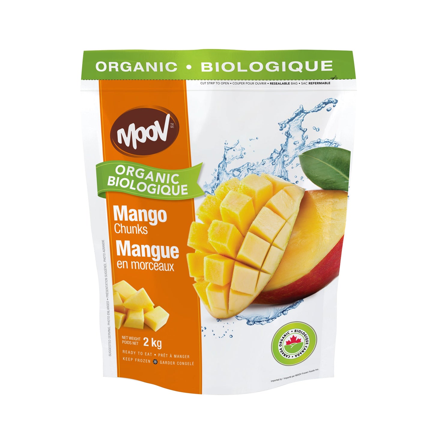 Moov Frozen Organic Mango Chunks, 2 kg - image 1