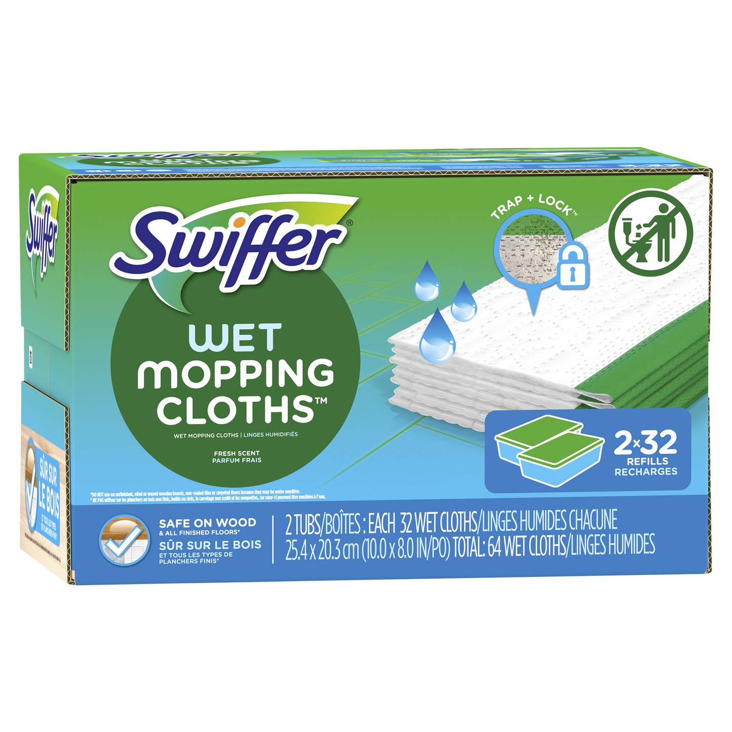 Swiffer Wet Mopping Cloth, Pack of 64 - image 1