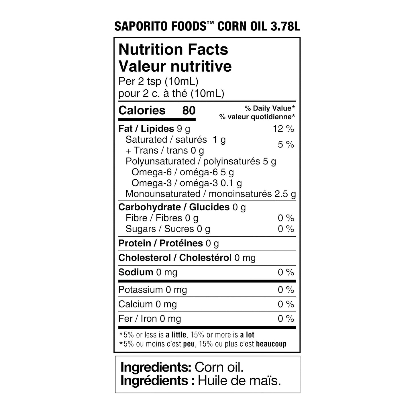 Saporito Corn Oil, 3.78 L - image 3