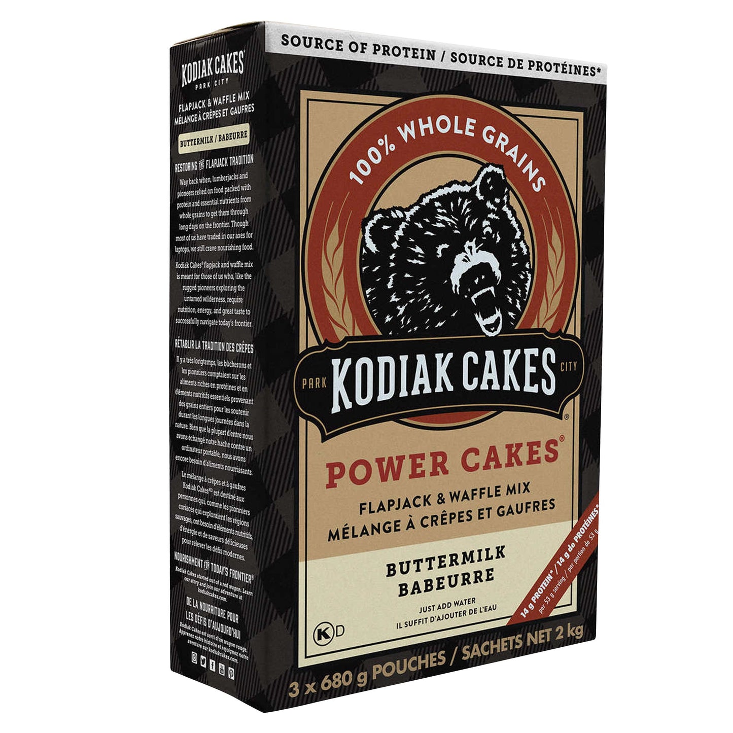 Kodiak Cakes Power Cakes Flapjack and Waffle Mix, 2.04 kg - image 1