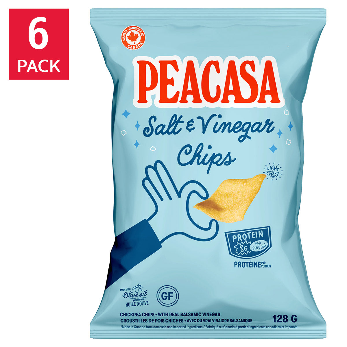 Peacasa Chickpea Chips, 6 × 128 g - image 13