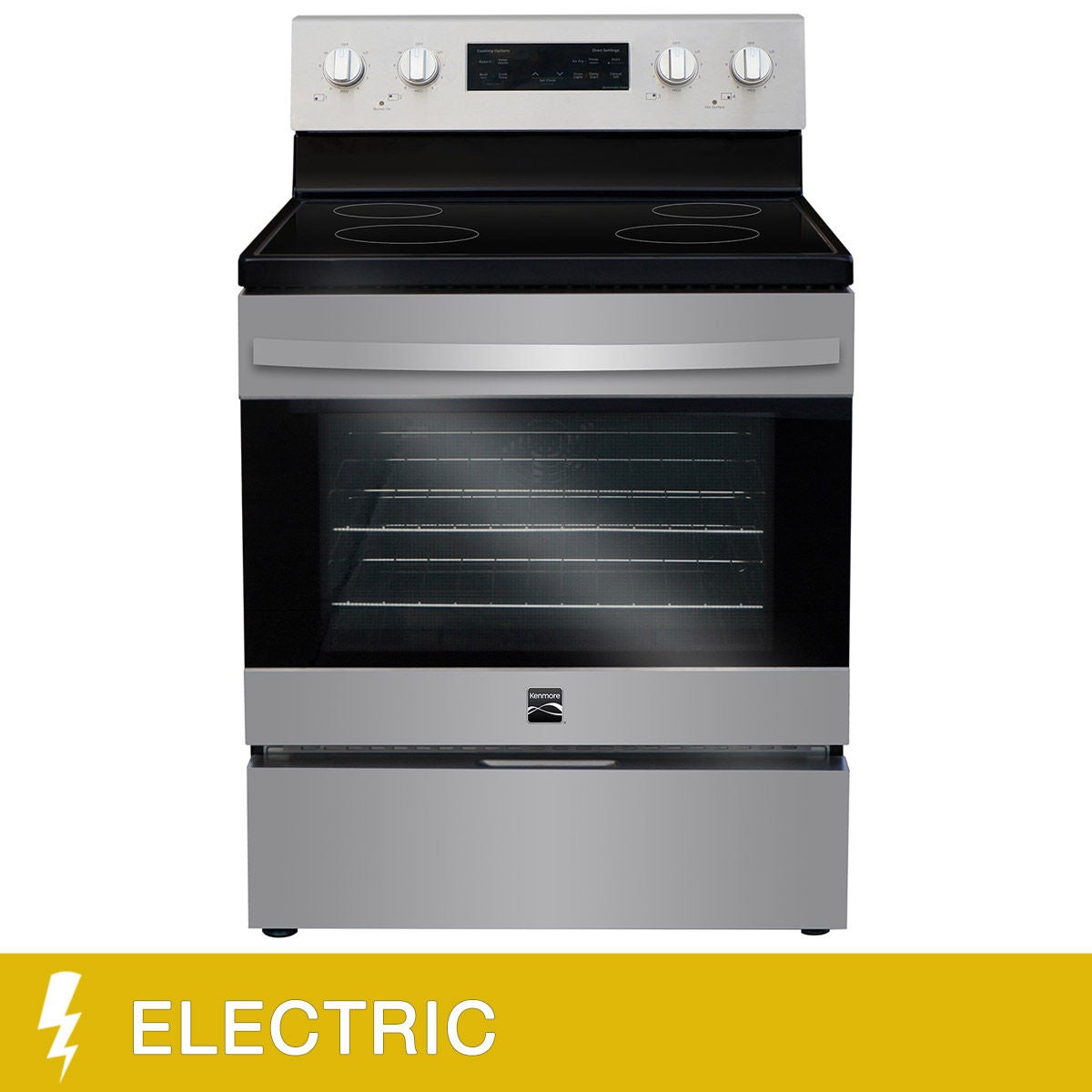 Kenmore 30 in. 5 cu ft. Stainless Steel Electric 4 Burner True Convection Range with Airfry - image 1