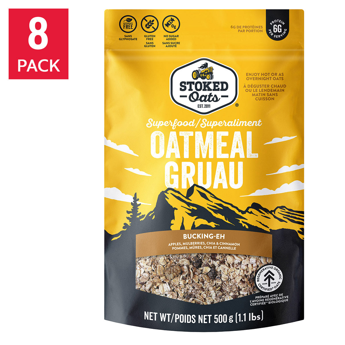 Stoked Oats Oatmeal, 8 × 500 g - image 6