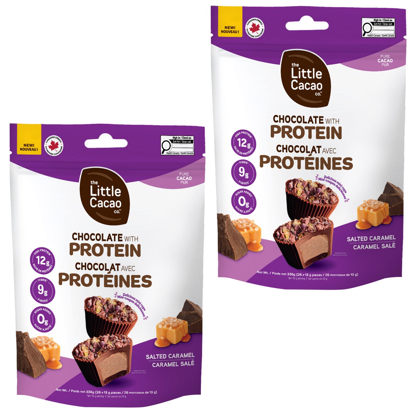 The Little Cacao Co. Protein Chocolate Mini Cups, 2 × 338 g - image 7