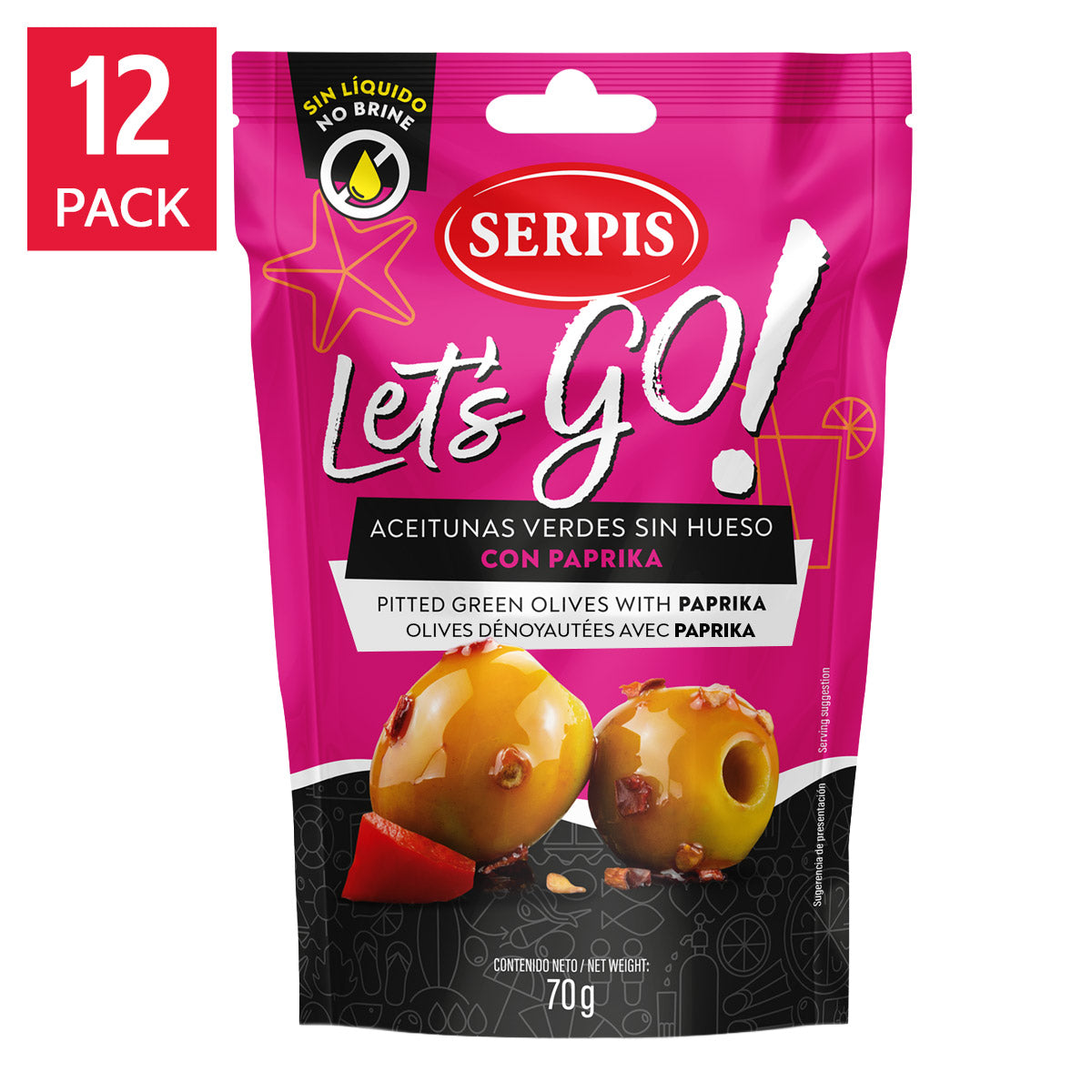 Serpis Let's Go Pitted Olives, 12 × 70 g - image 4