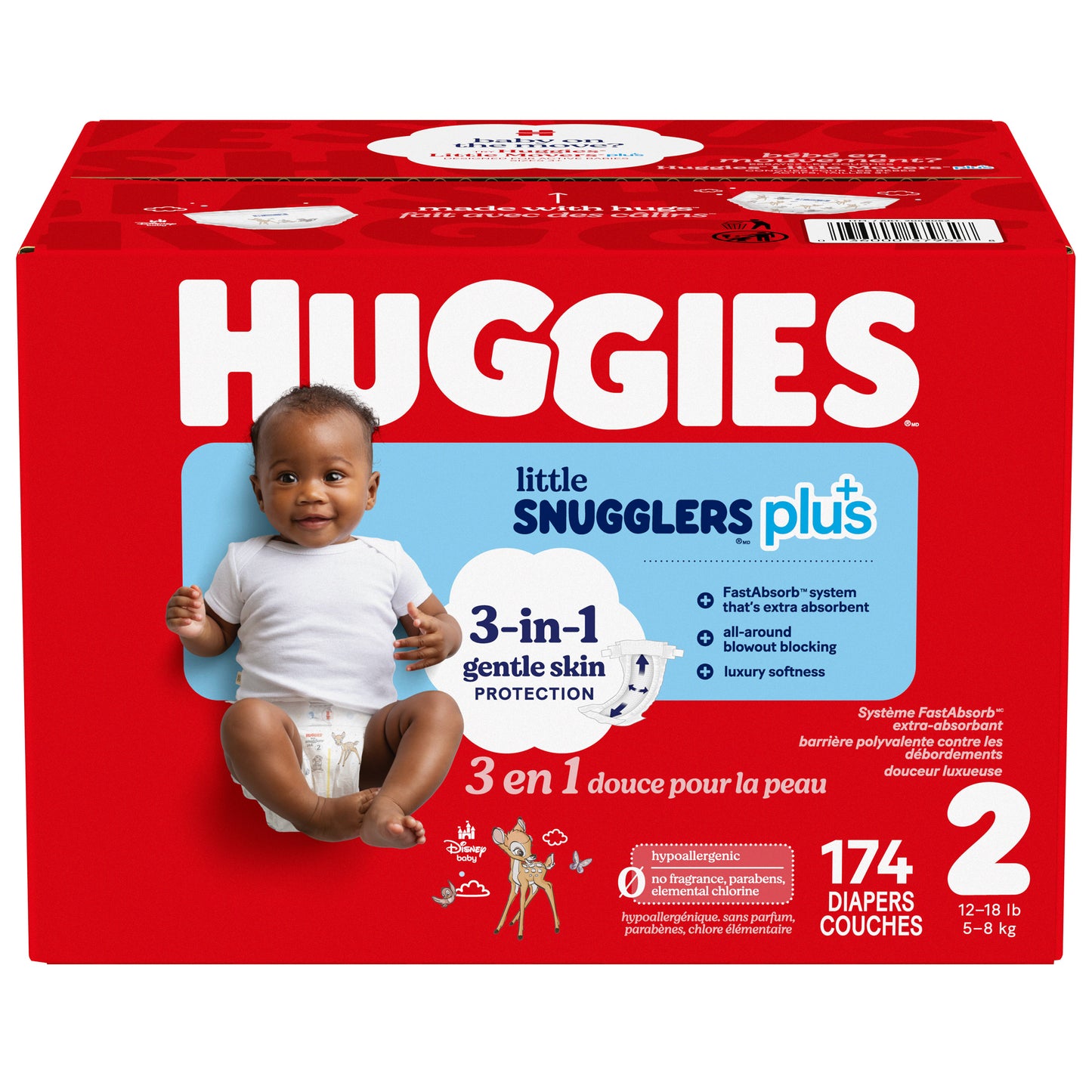 Huggies Little Snugglers Plus Diapers, Sizes 1 - 2 - image 5