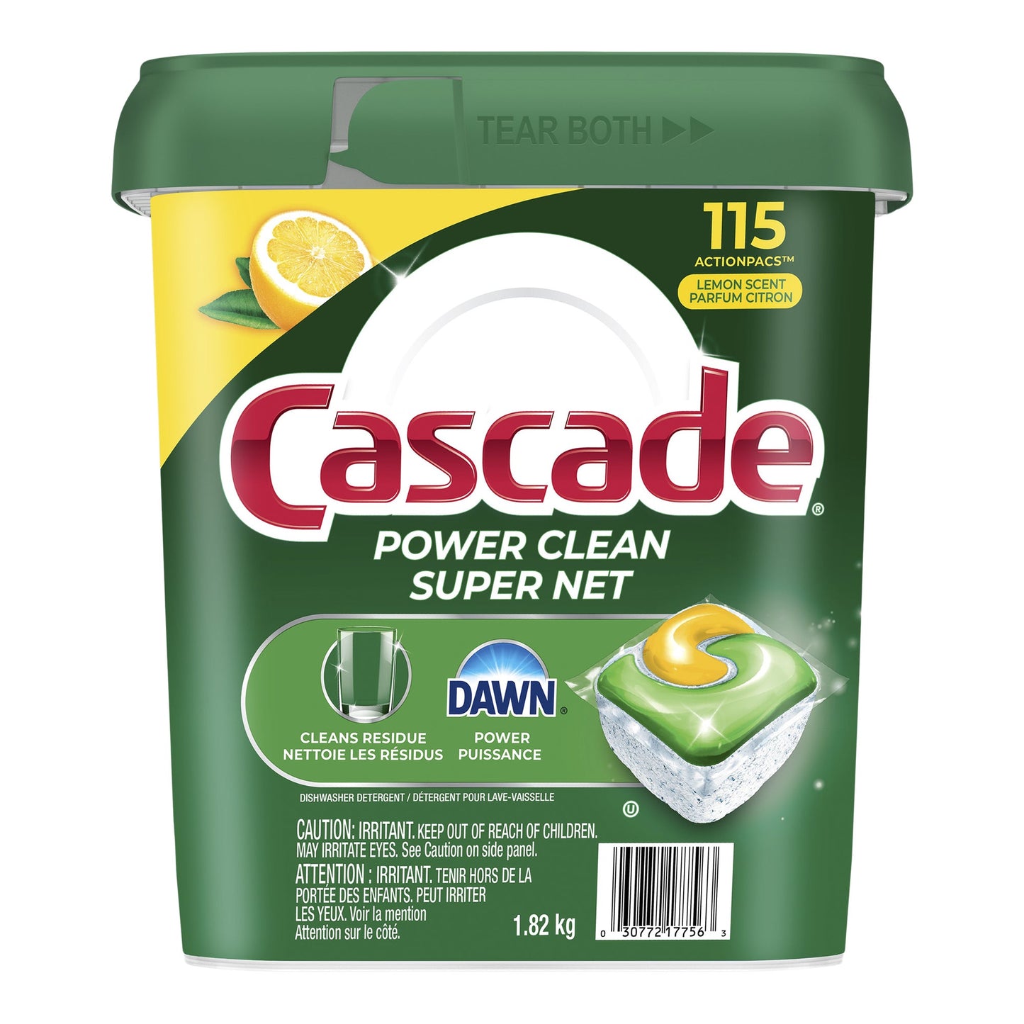 Cascade Power Clean Dishwasher Detergent, 115 ActionPacs - image 1