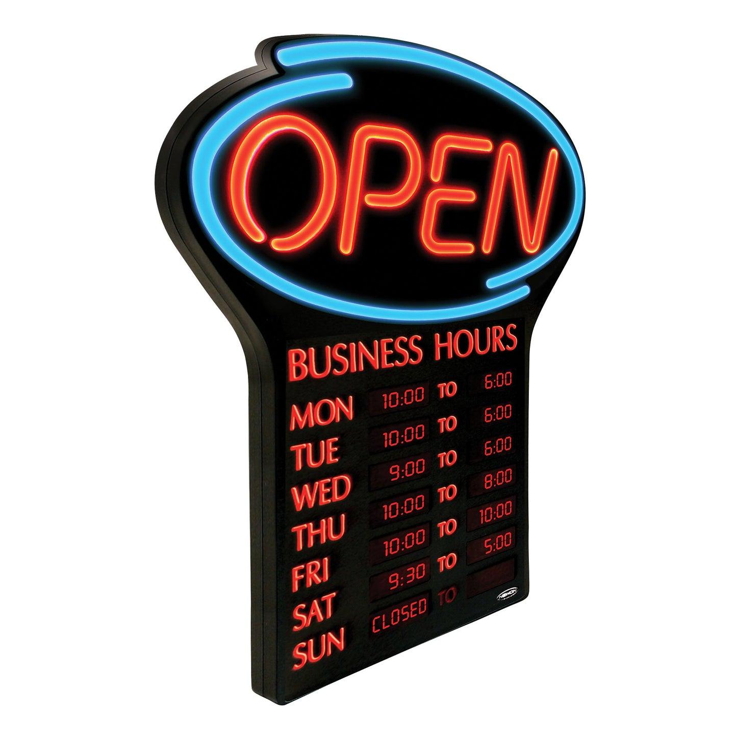 NEWON OPEN LED Sign with Business Hours - image 1