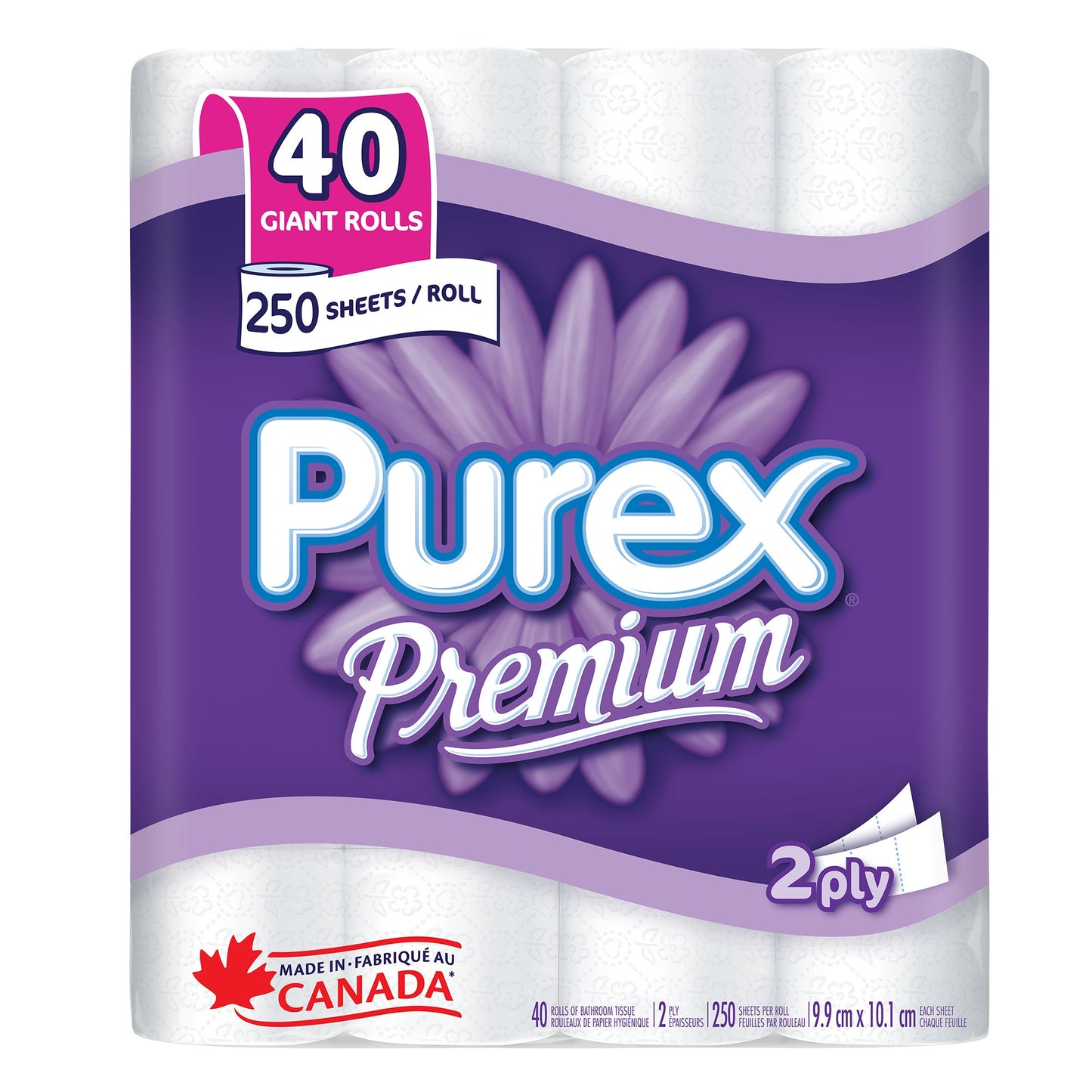 Purex Premium Bathroom Tissue, 40 rolls x 250 sheets - image 1