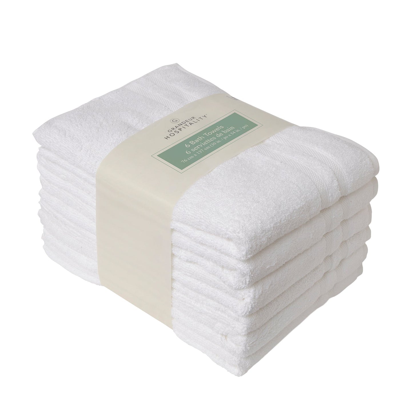 Grandeur Hospitality Bath Towels, 6-pack - image 1