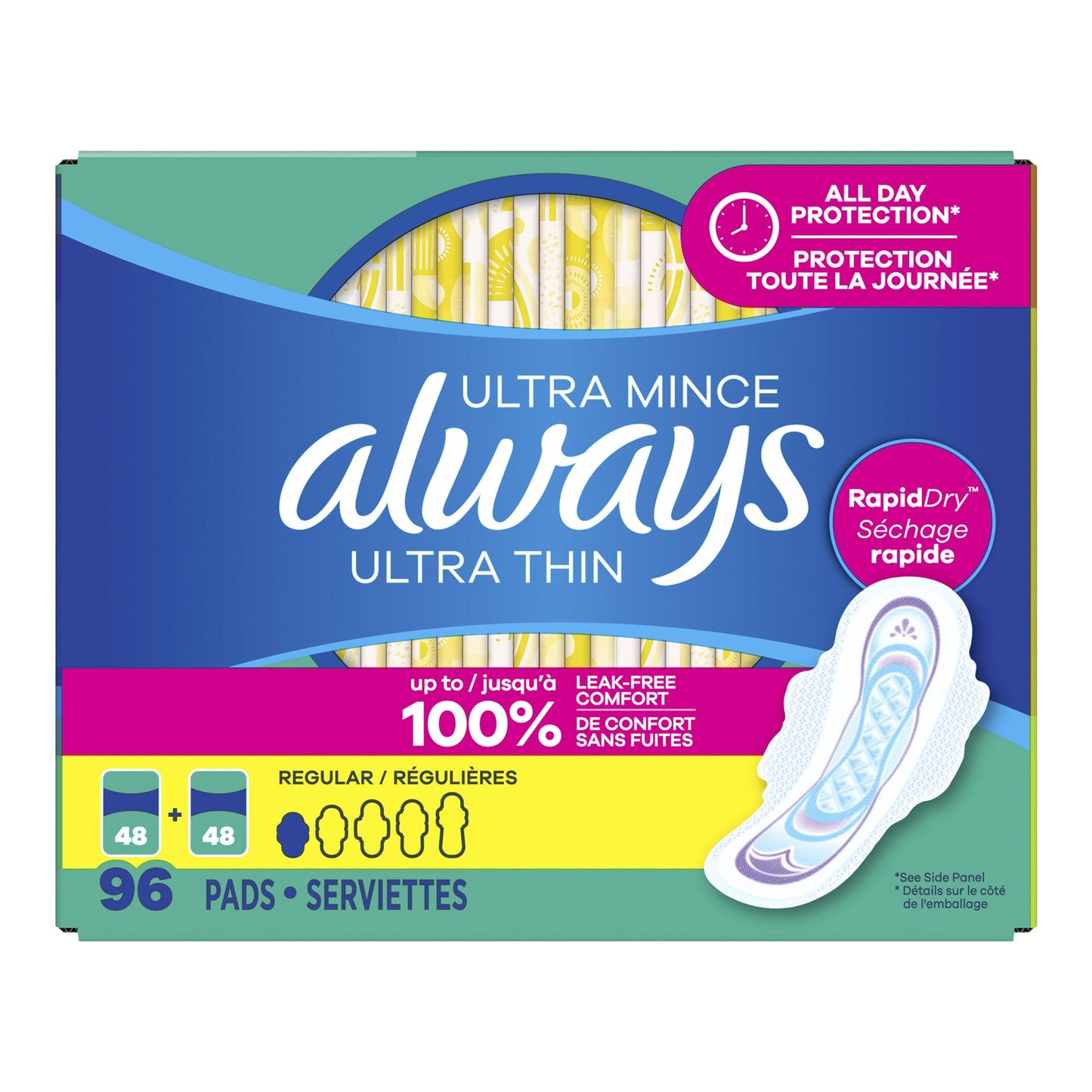 Always Ultra Thin Regular Pads, 96-count - image 2