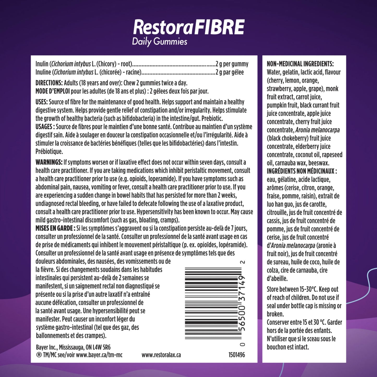 RestoraFIBRE Gummies, 2 x 140 gummies - image 2