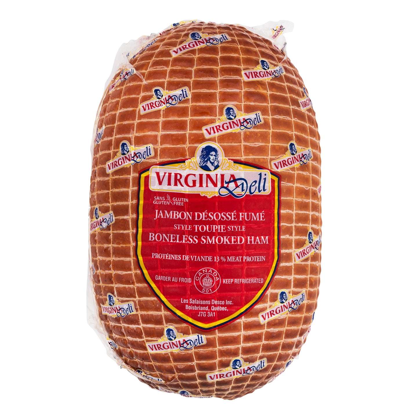 Virginia Deli Whole Toupie Style Ham, 5 kg average weight* - image 1