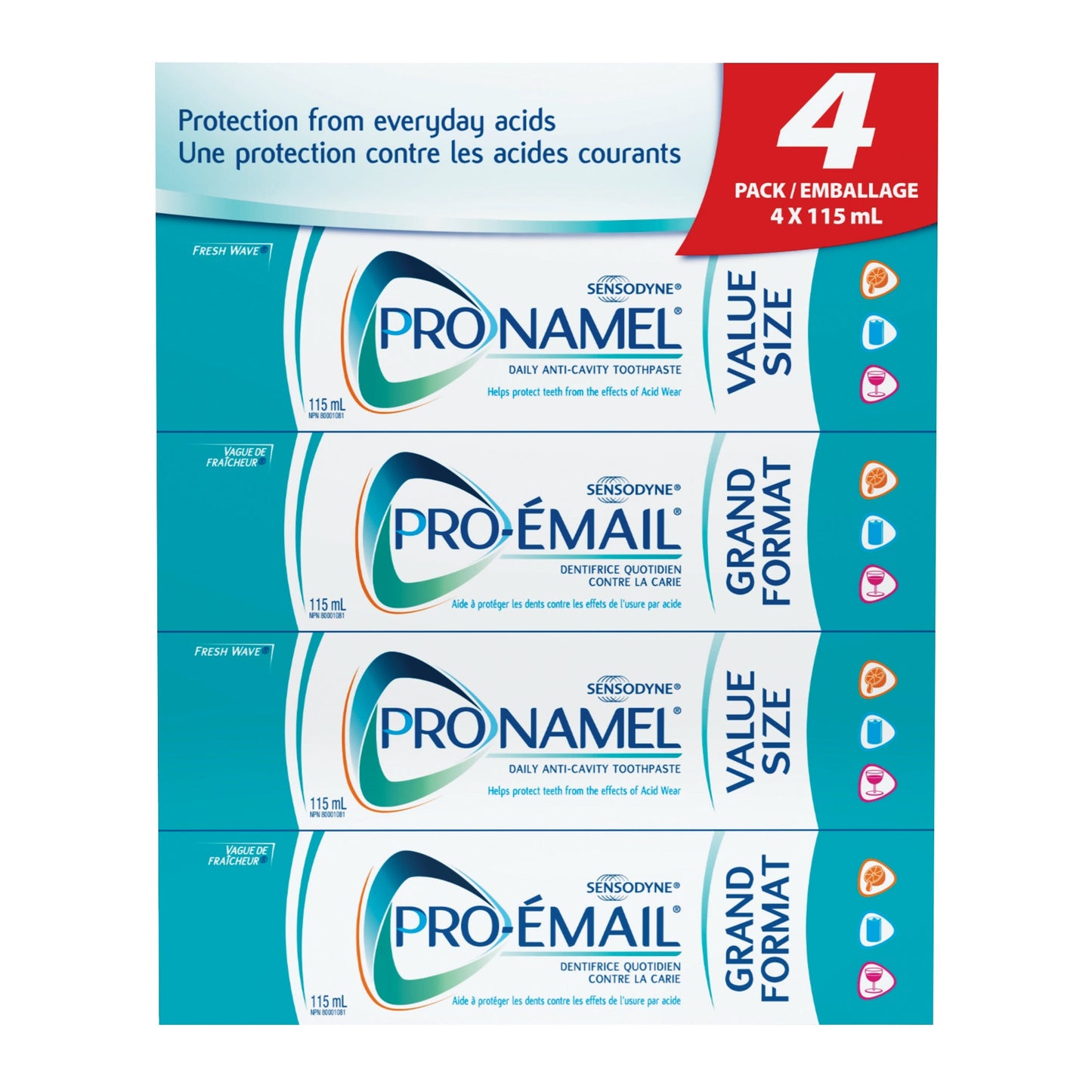 Pronamel Fresh Wave Toothpaste, 4 Packs of 115 mL - image 1