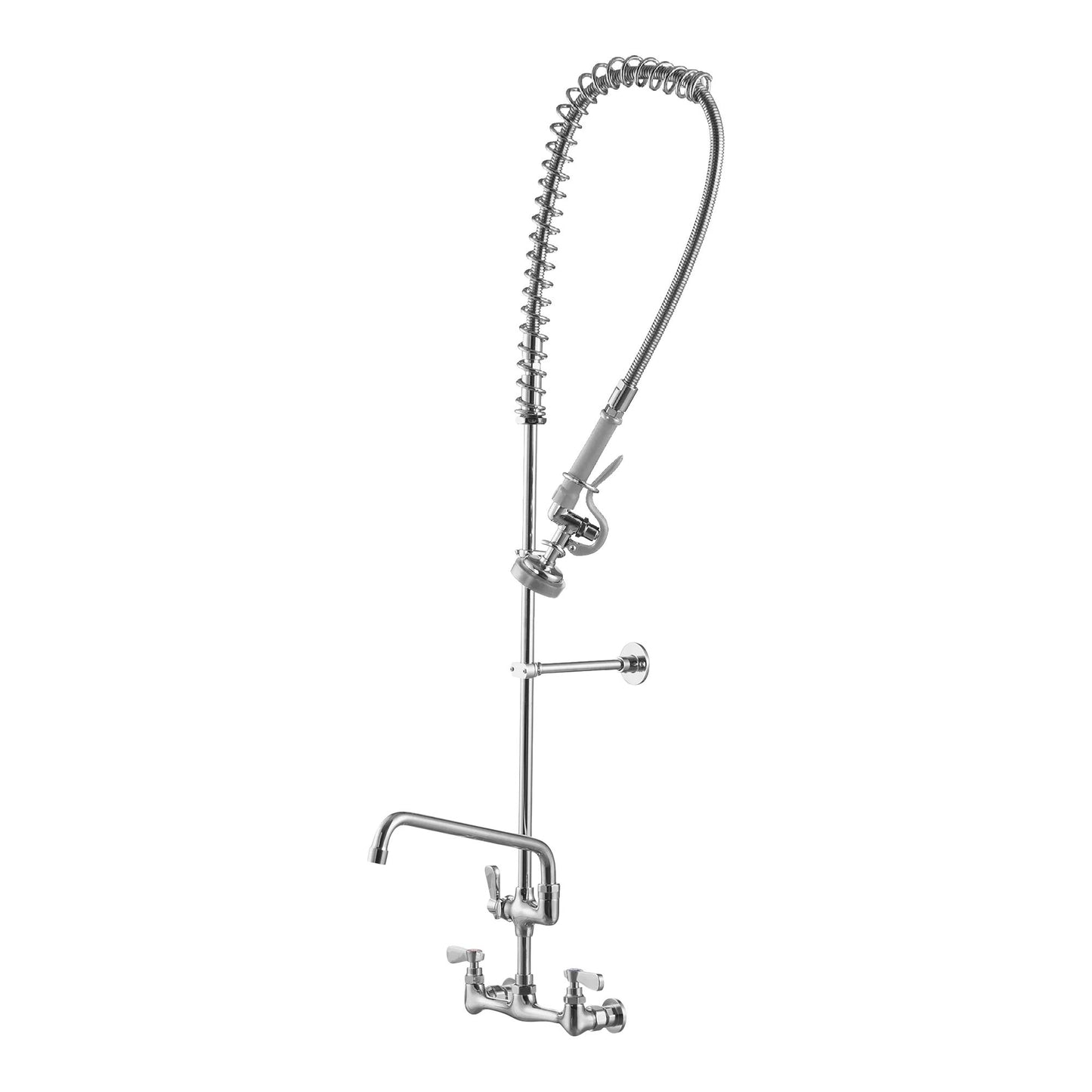 Wall Mount Pre-Rinse Faucet, Swing Spout 12 in / 30.48cm , Center 8 in / 20.3 cm - image 1