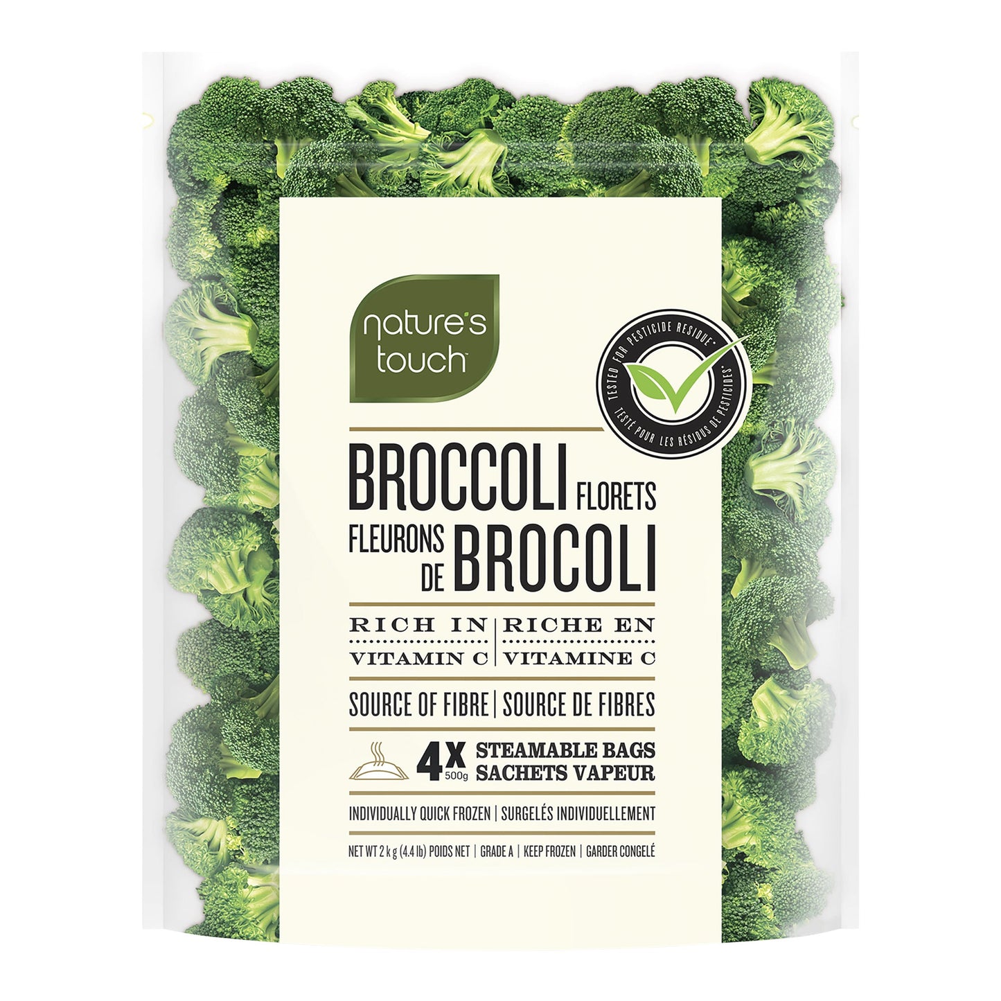Nature's Touch Frozen Broccoli Florets, 2 kg - image 1