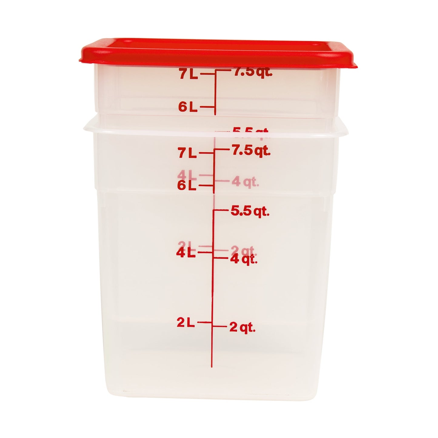 Cambro CamSquare Translucent Containers and Lids 7.5 L, Pack of 2 - image 1