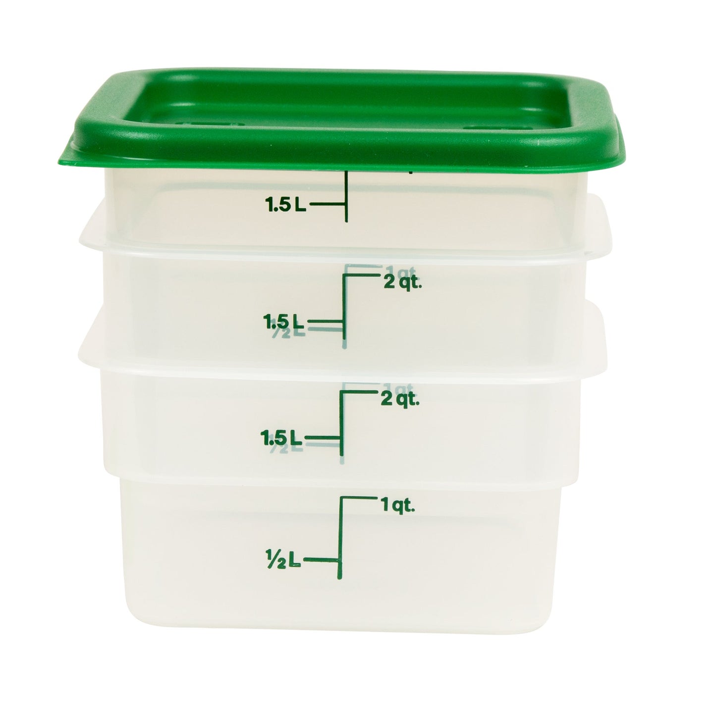 Cambro CamSquare Translucent Food Storage Containers and Lids 1.9 L, Pack of 3 - image 1