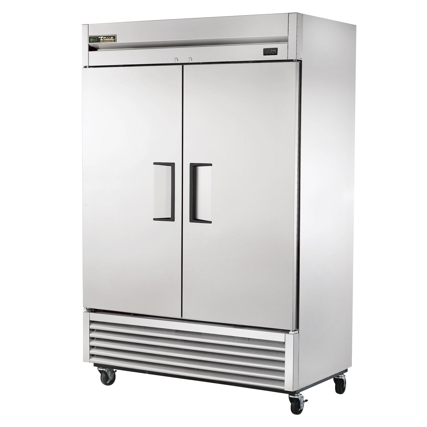 True 54 in. (49 ft³) Stainless Steel Commercial Reach-in Dual Swing Door Fridge. - image 1