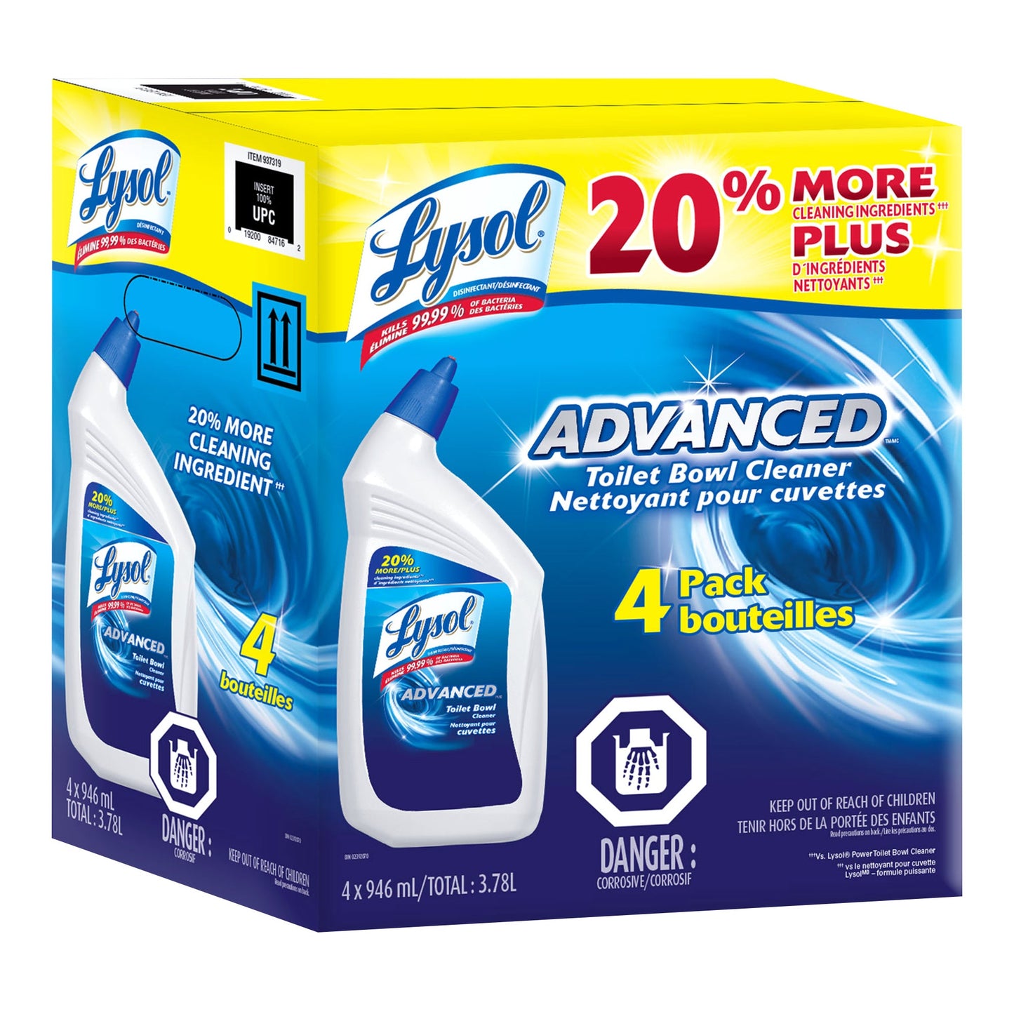Lysol Advanced Toilet Bowl Cleaner, 4 × 946 mL - image 2