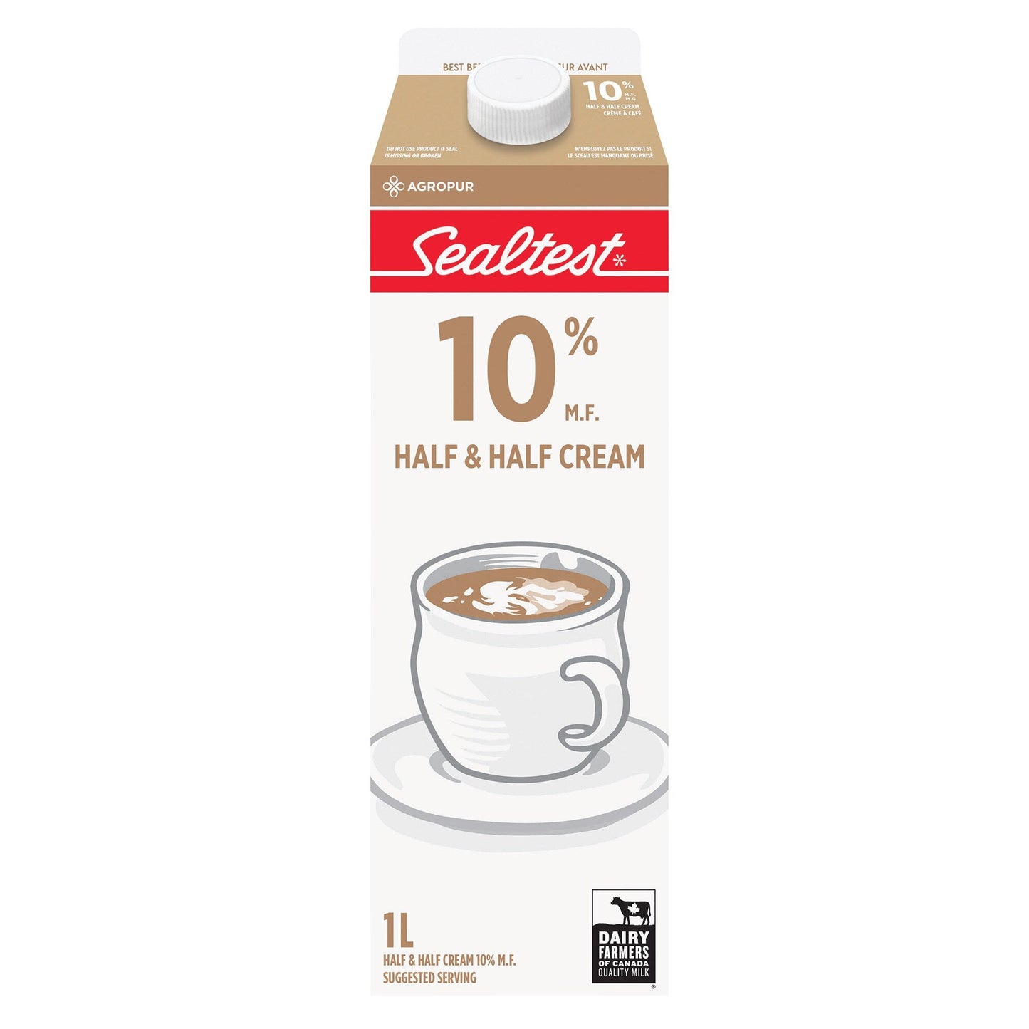 Sealtest 10% Half and Half Cream, 1 L - image 2