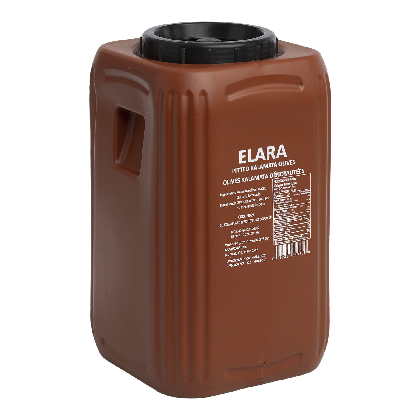 Elara Pitted Kalamata Olives, 10 kg - image 1