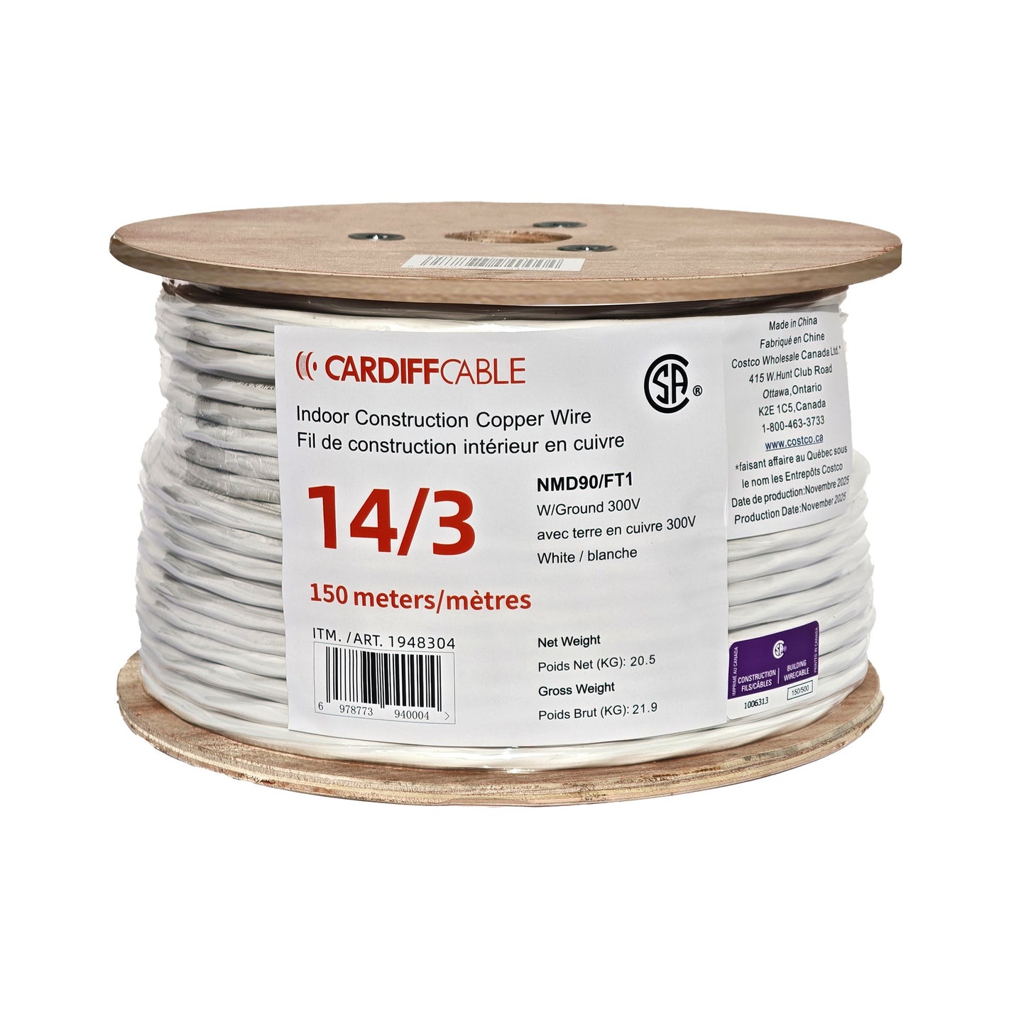 Construction Copper Wire NMD90 14/3
150 m - image 1