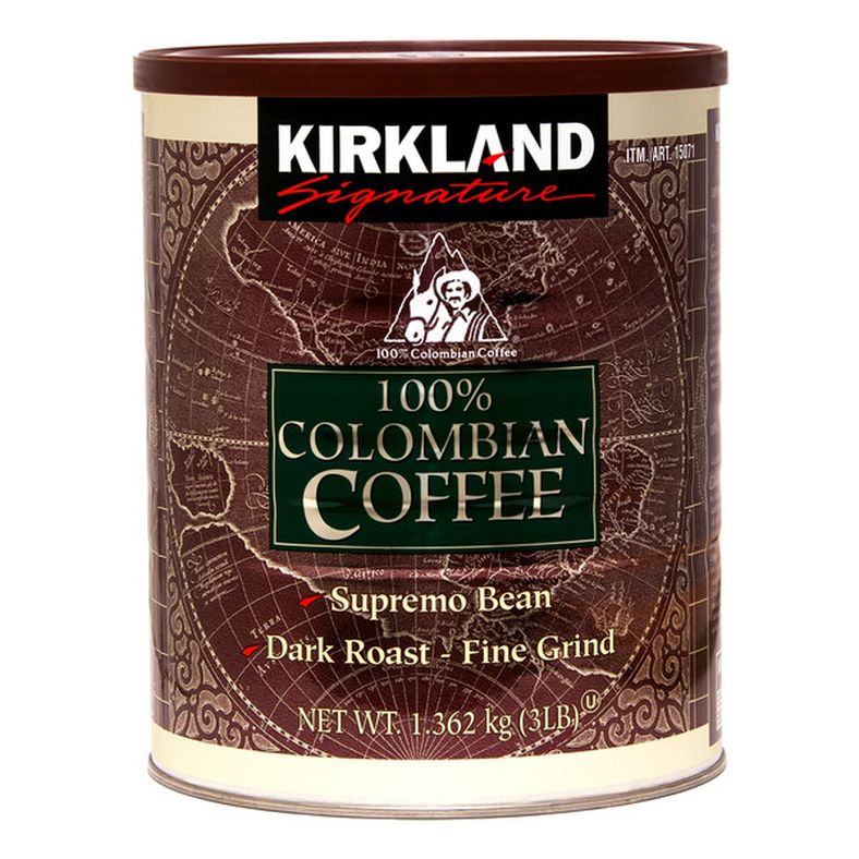 Kirkland Signature 100% Colombian Dark Roast Fine Grind Coffee 1.36 kg — image 2