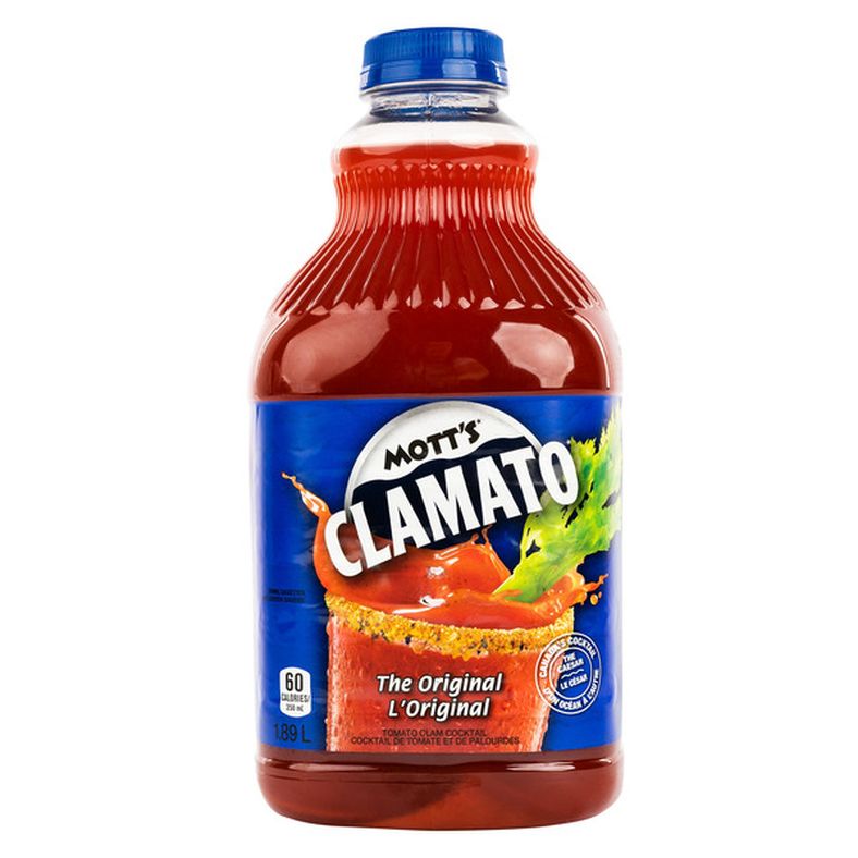 Mott's Clamato Original Tomato Clam Cocktail, 4 x 1.89L — image 1